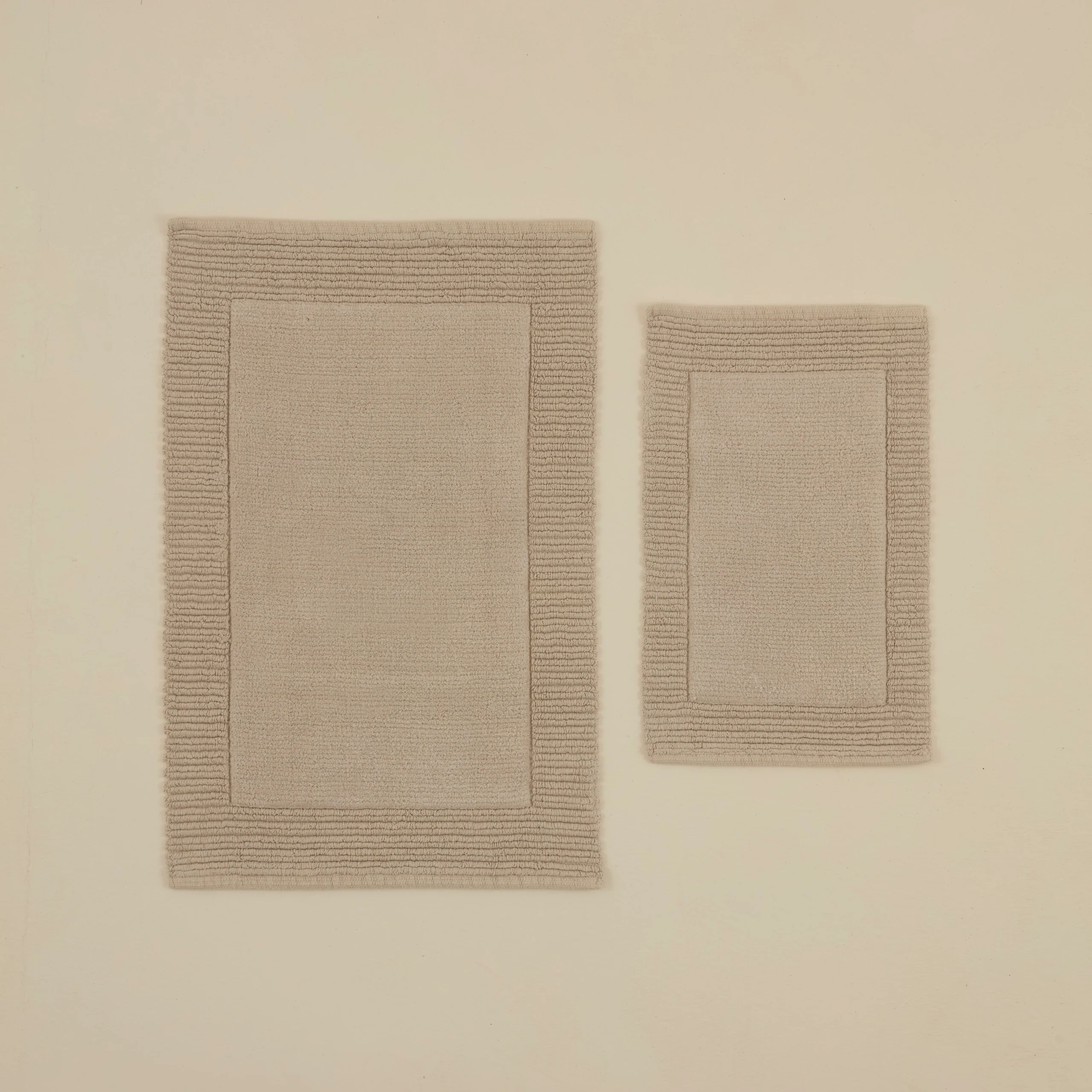 Karaca Odetta Bath Mat Set, 60x90cm+40x60cm, Ecru