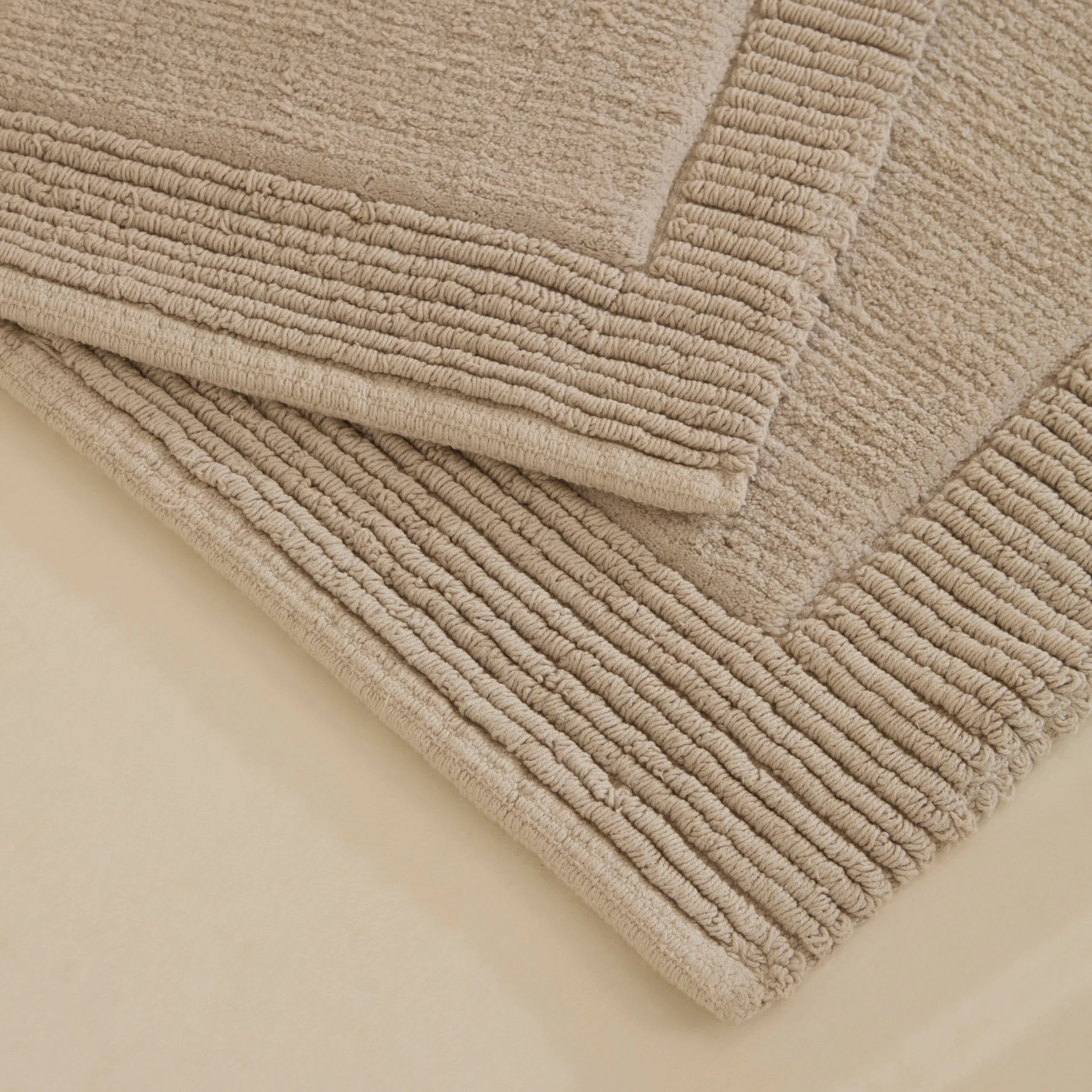 Karaca Odetta Bath Mat Set, 60x90cm+40x60cm, Ecru - Image 3