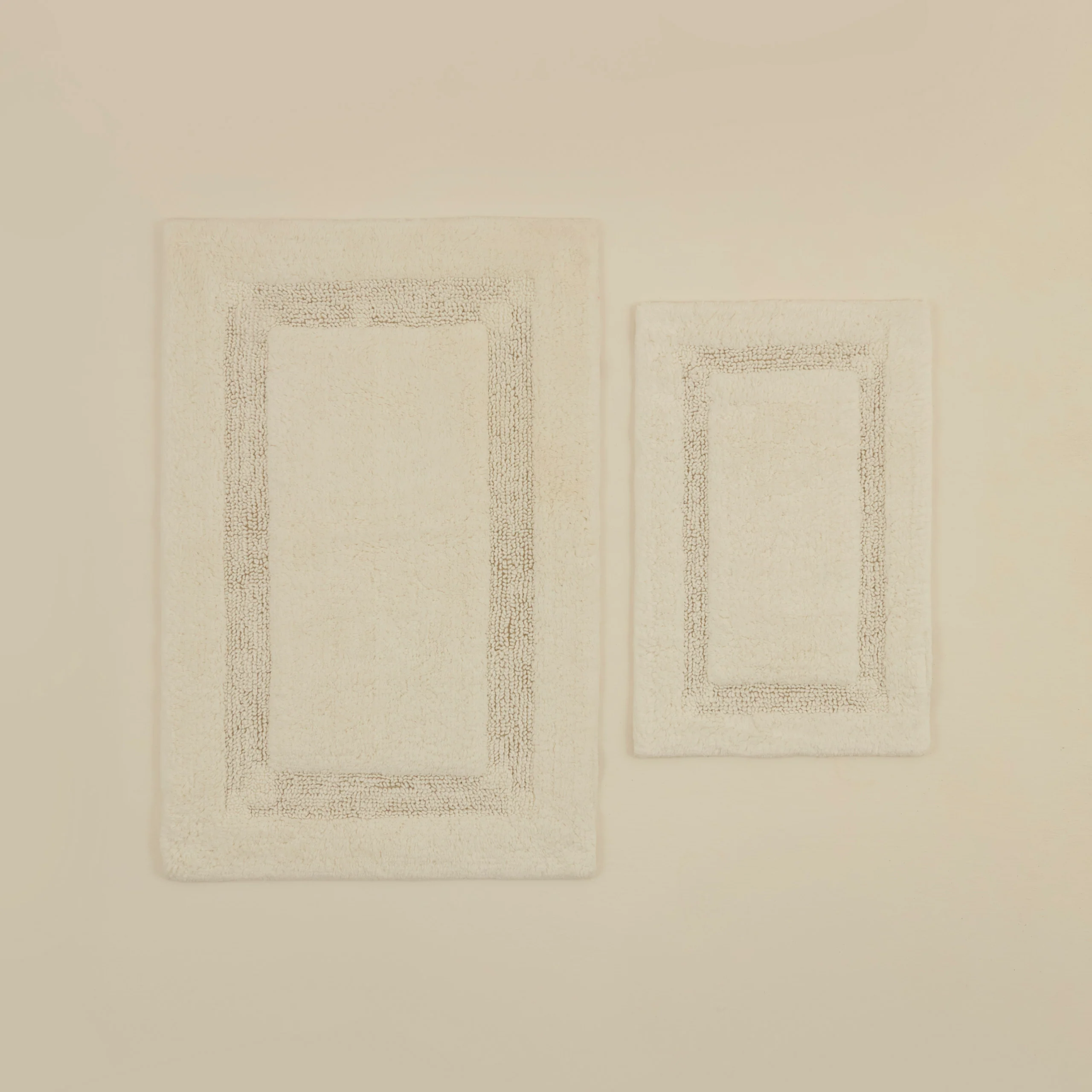 Karaca Pauline Bath Mat Set, 60x90cm+40x60cm, Offwhite