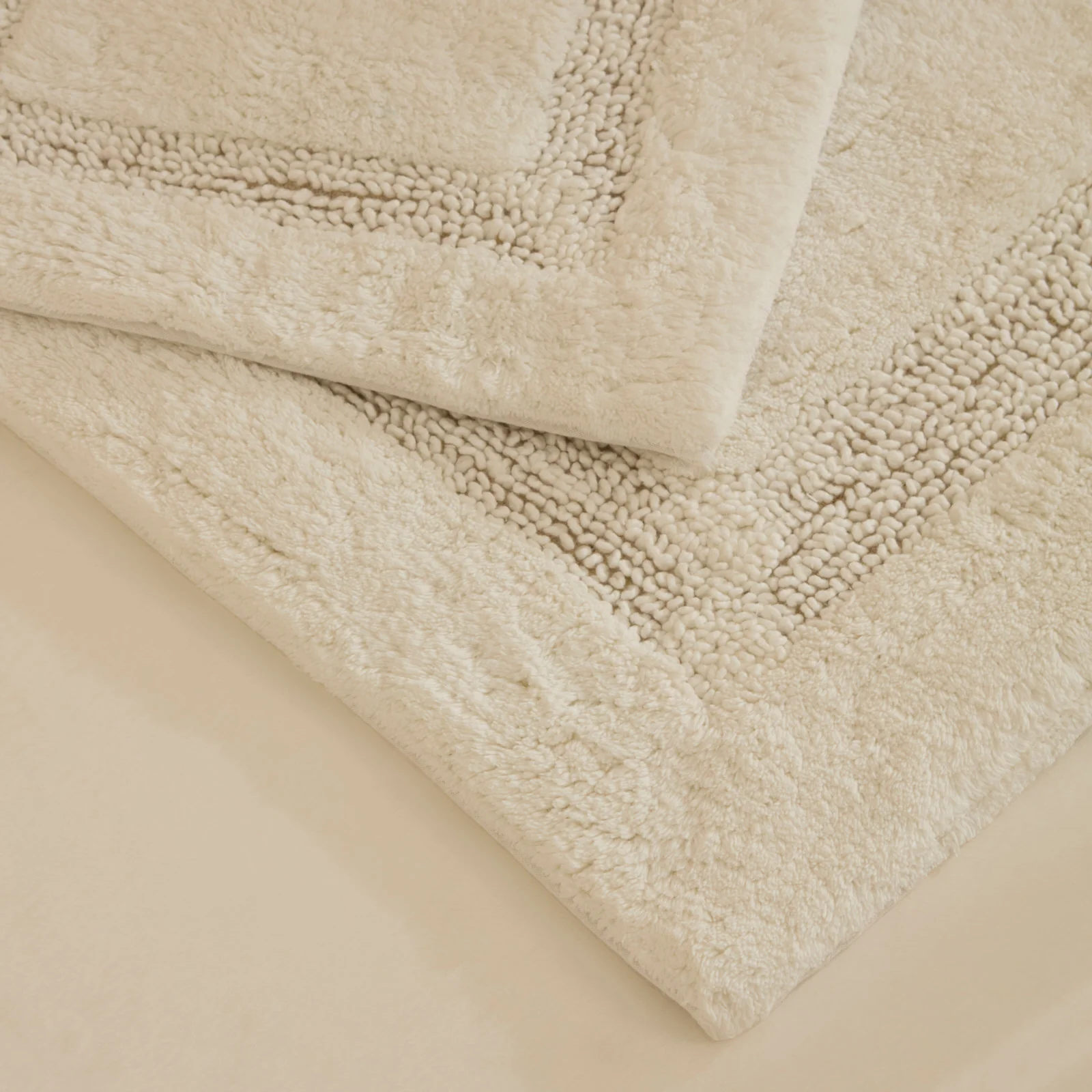 Karaca Pauline Bath Mat Set, 60x90cm+40x60cm, Offwhite - Image 2