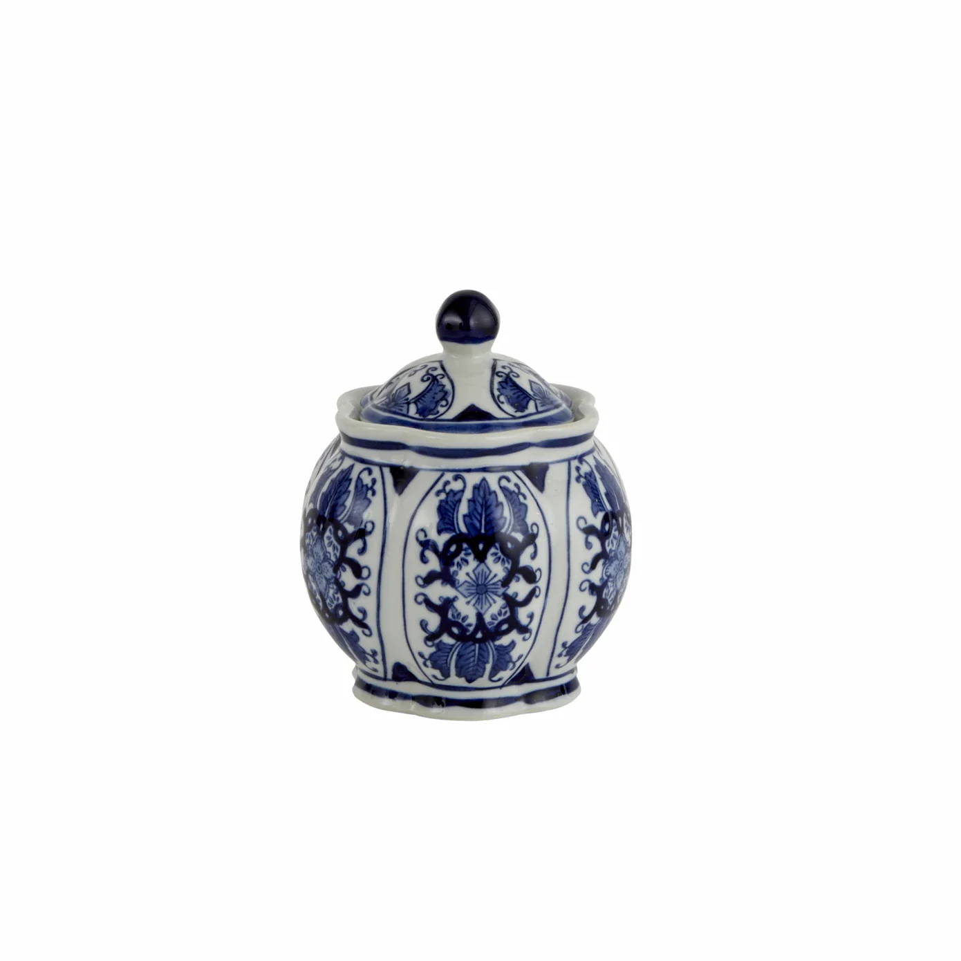 Karaca Home Shana Decorative Jar, 12cm, White Blue - Image 2