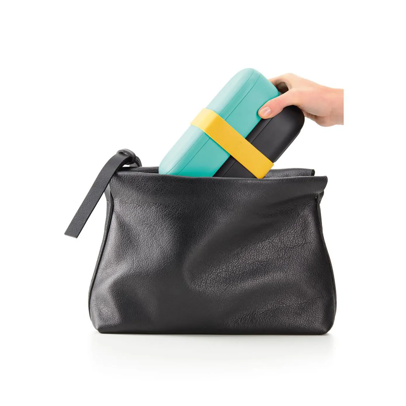 Lèkuè To Go Storage Container, 10cmx19.2cmx11cm, Turquoise Black - Image 3