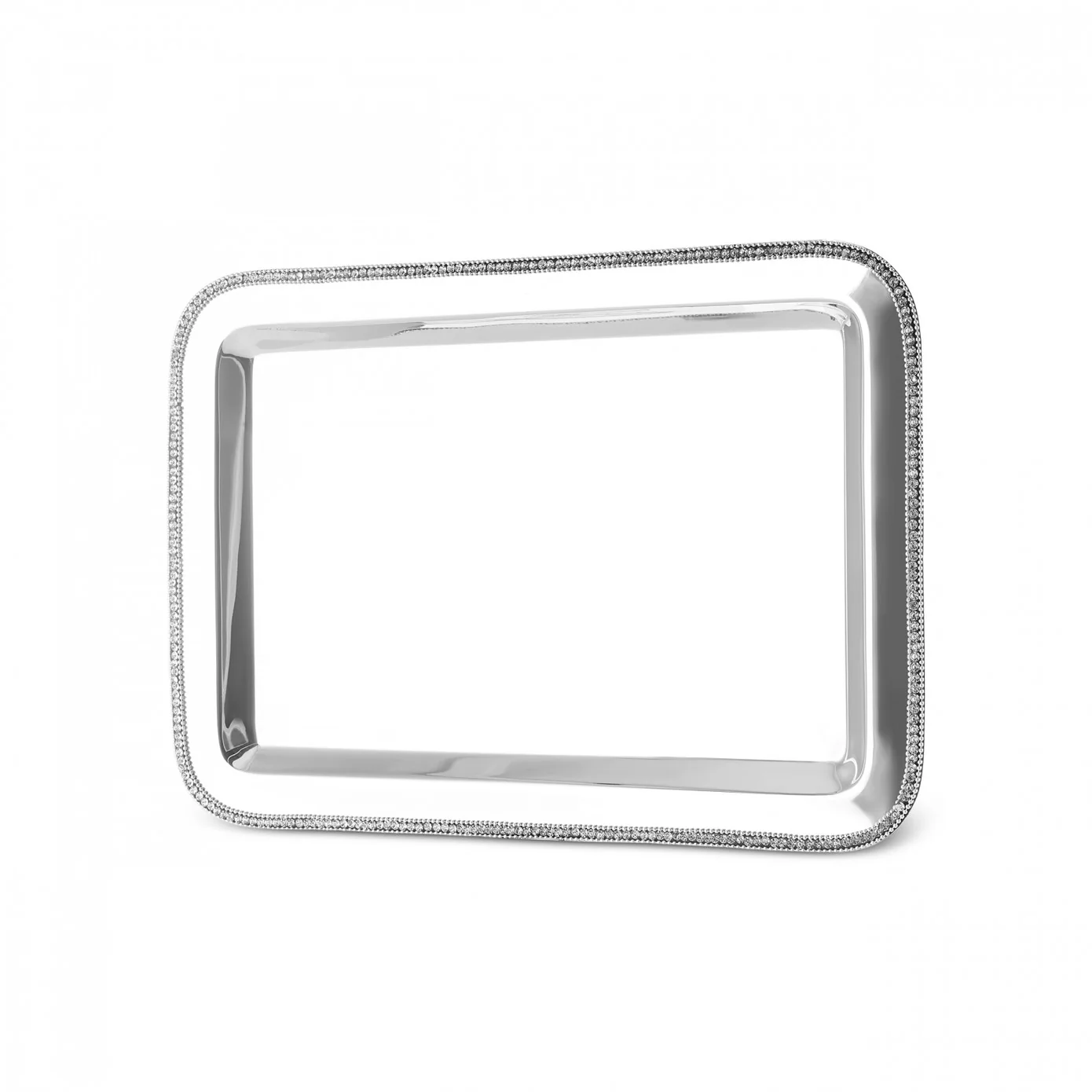Karaca Home Majesty Stainless Steel Decorative Rectangular Tray, 42x29,5cm, Silver - Image 5