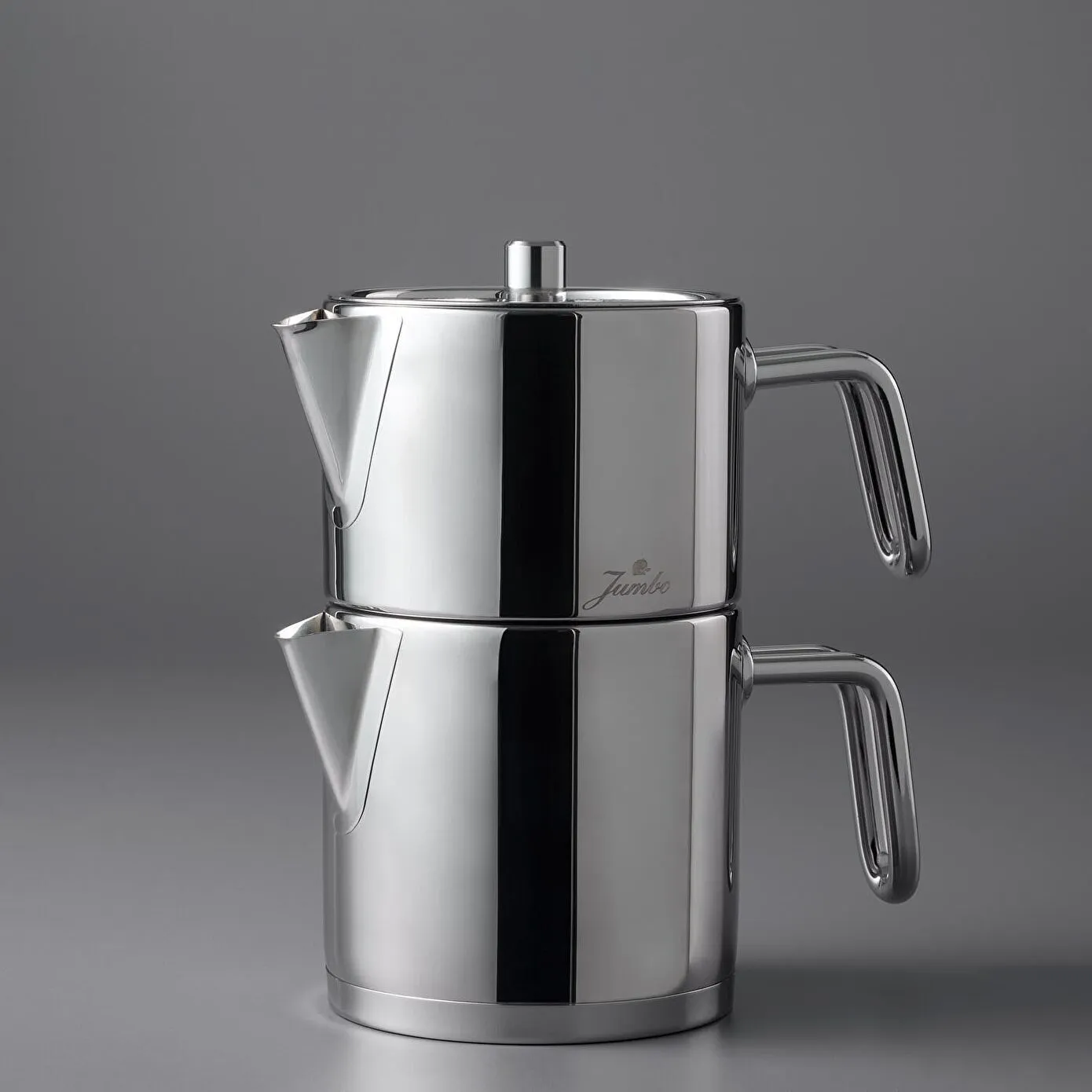 Jumbo Metalix Midi Full Metal Stainless Steel Induction Teapot, Midi, Silver