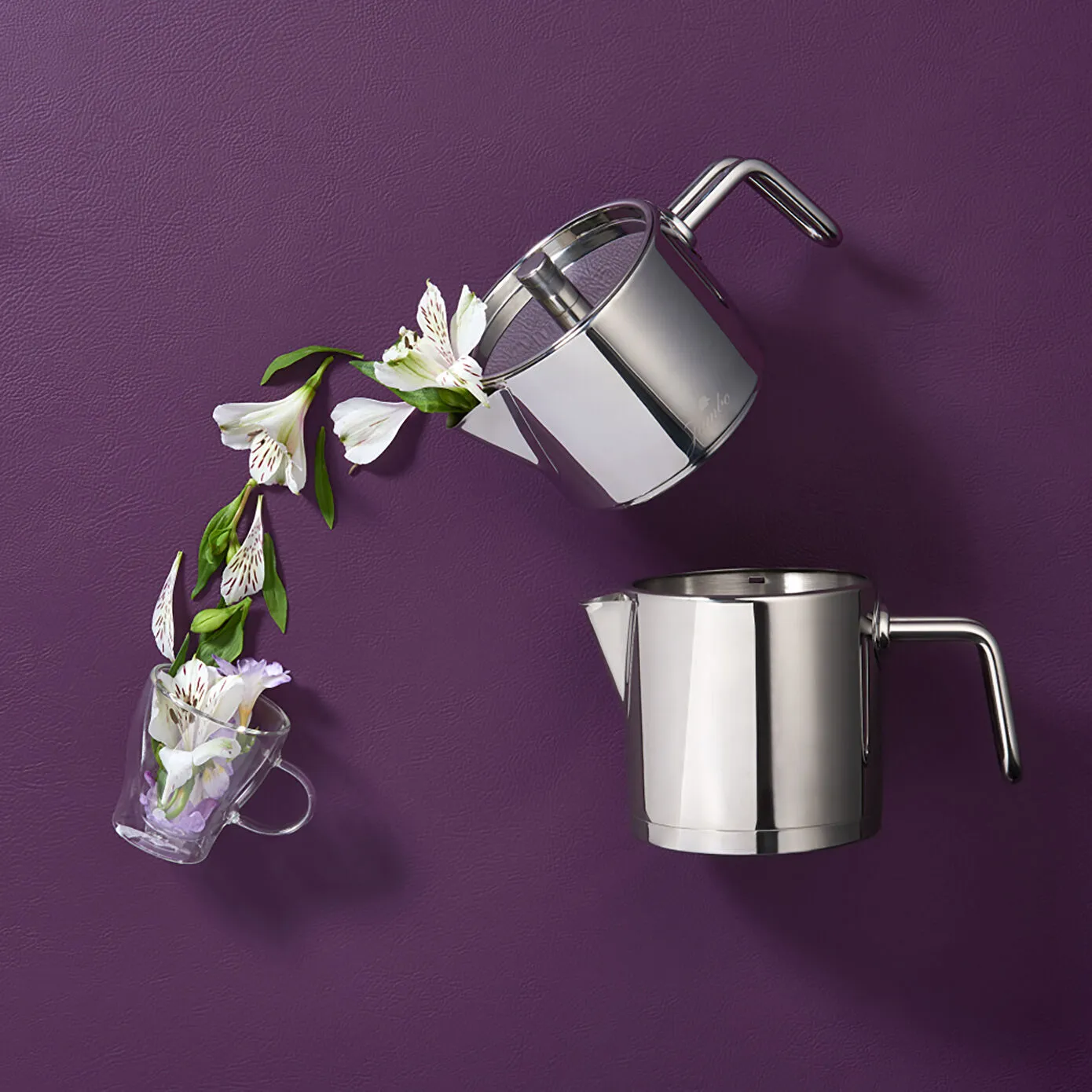Jumbo Metalix Midi Full Metal Stainless Steel Induction Teapot, Midi, Silver - Image 3