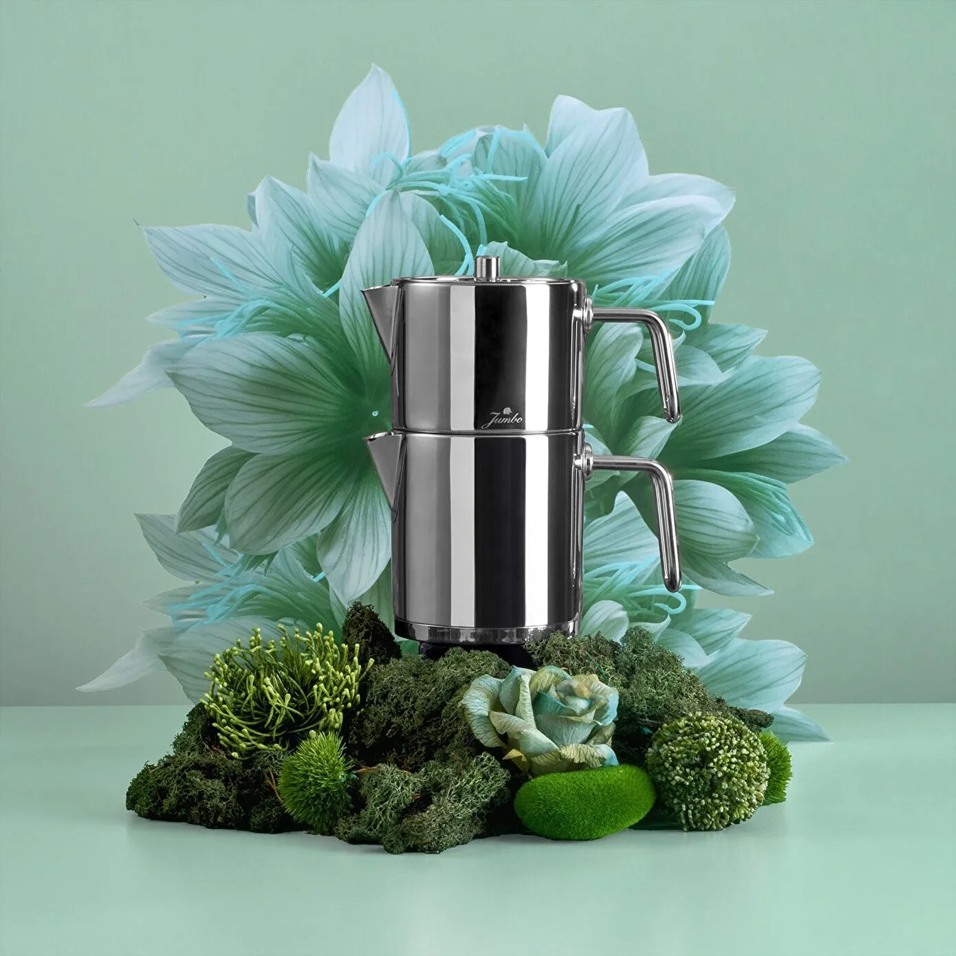 Jumbo Metalix Midi Full Metal Stainless Steel Induction Teapot, Midi, Silver - Image 5