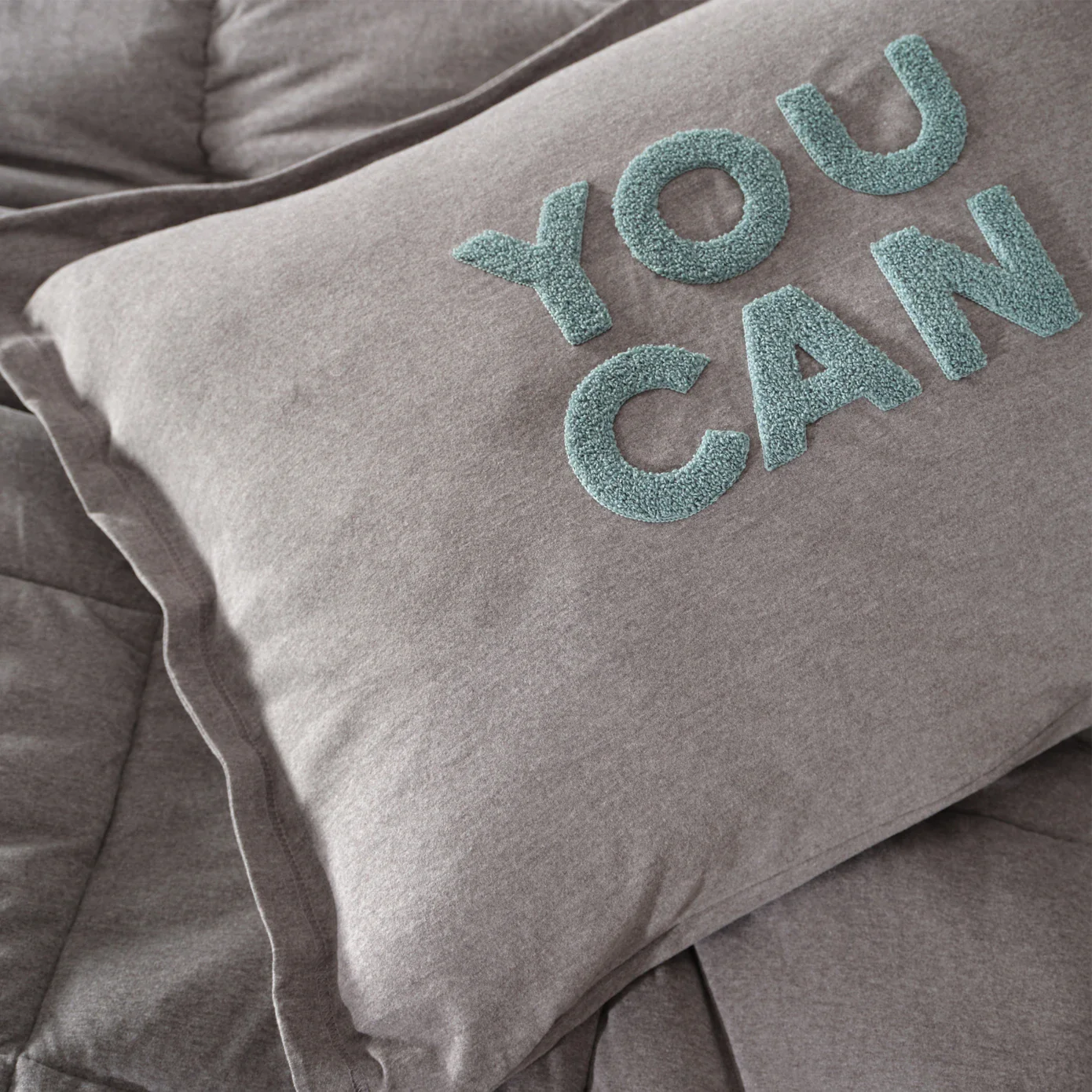 Karaca Home Motto Cotton Comfort Bedding Set, Double, Grey - Image 4