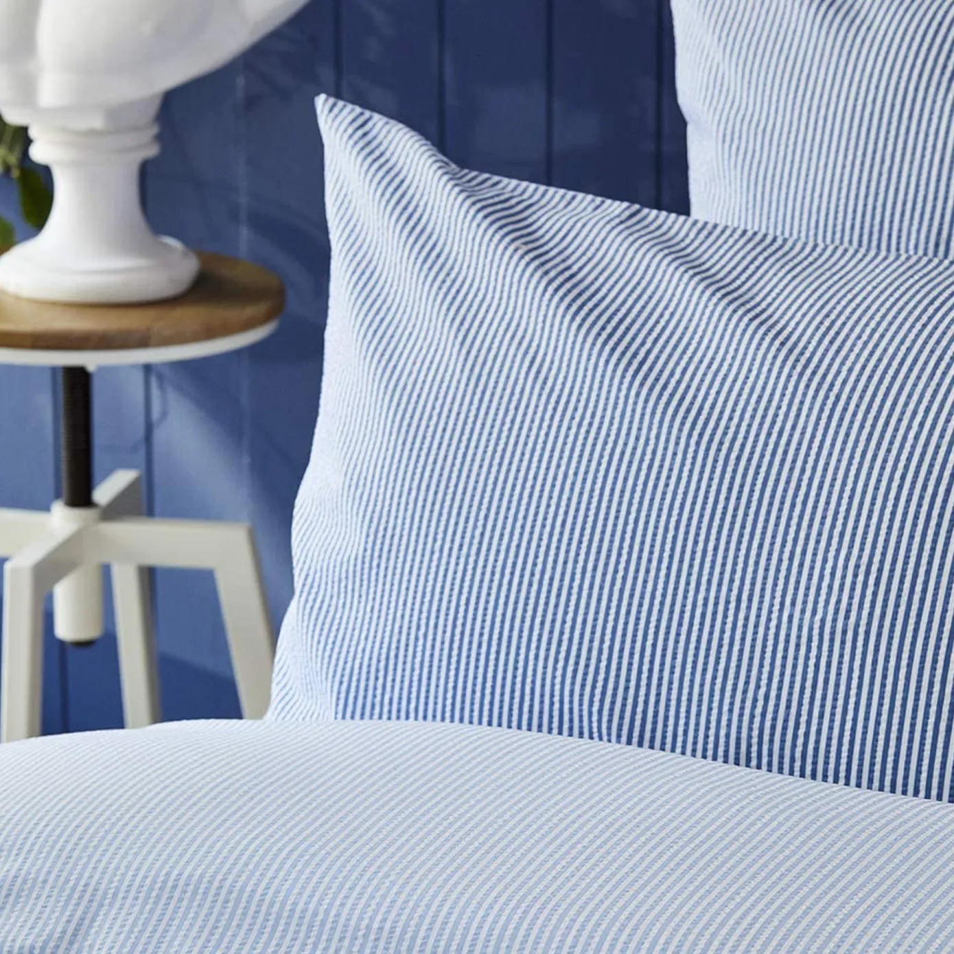 Nautica Home Darya 100% Turkish Cotton Duvet Cover Set, King, 230cmx220cm, Blue - Image 2