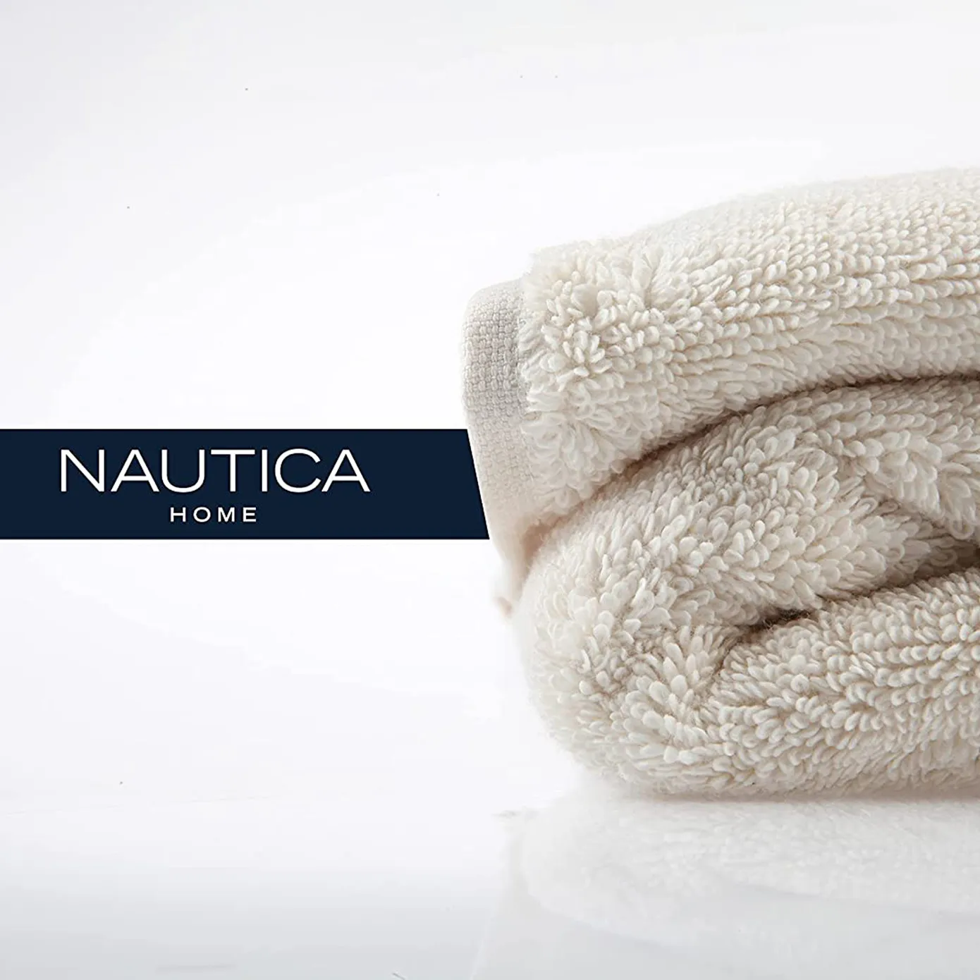 Nautica Home Ocean 100% Turkish Cotton Bath Towel, 70cmx140cm, Pearl - Image 3