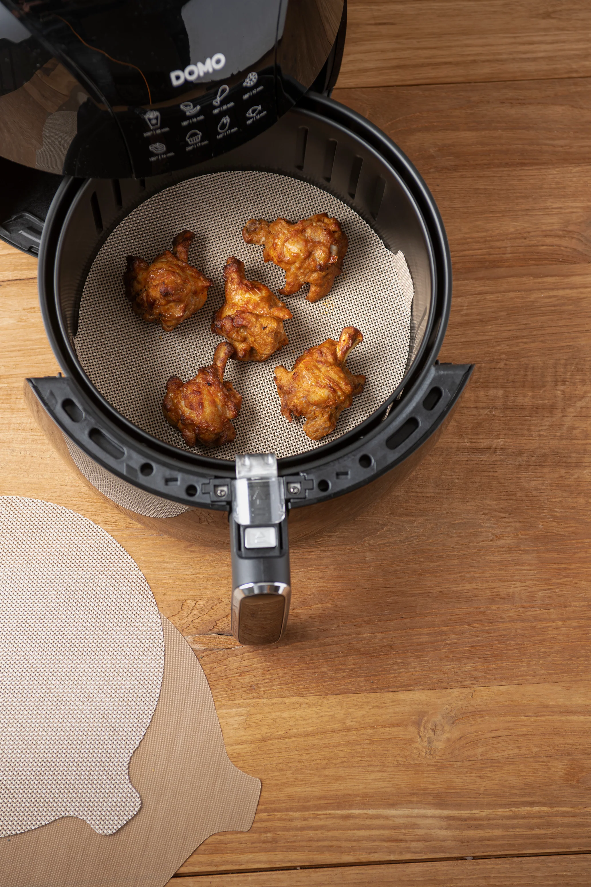 Nostik 2-Piece Round Air Fryer Liner, Brown - Image 5