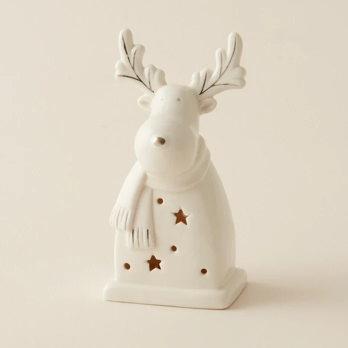 Karaca Home New Year Reindeer LED Decorative Object, White - Image 2