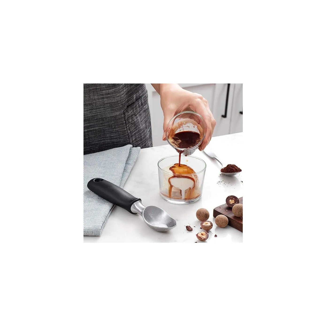 Oxo Angled Measuring Cup, 60ml, Black - Image 3