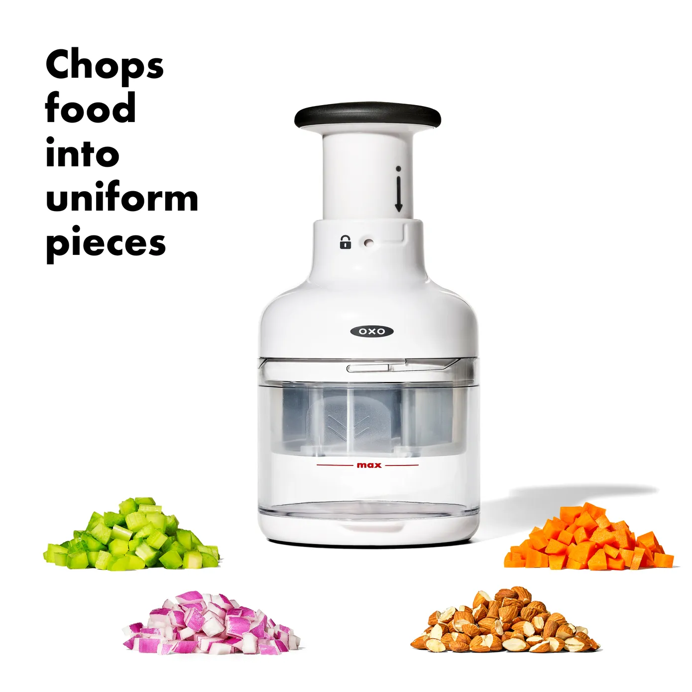Oxo Chopper, 4.25cmx4.3cmx10.35cm, Black White - Image 5