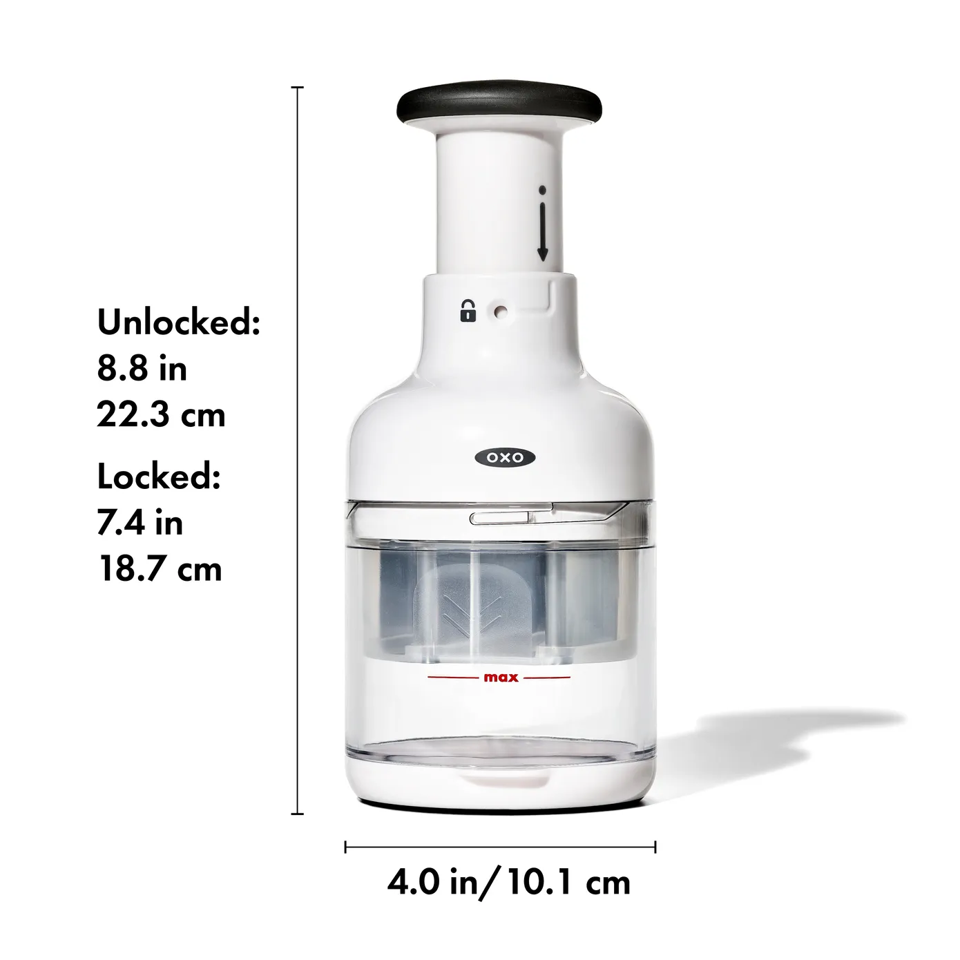 Oxo Chopper, 4.25cmx4.3cmx10.35cm, Black White - Image 6