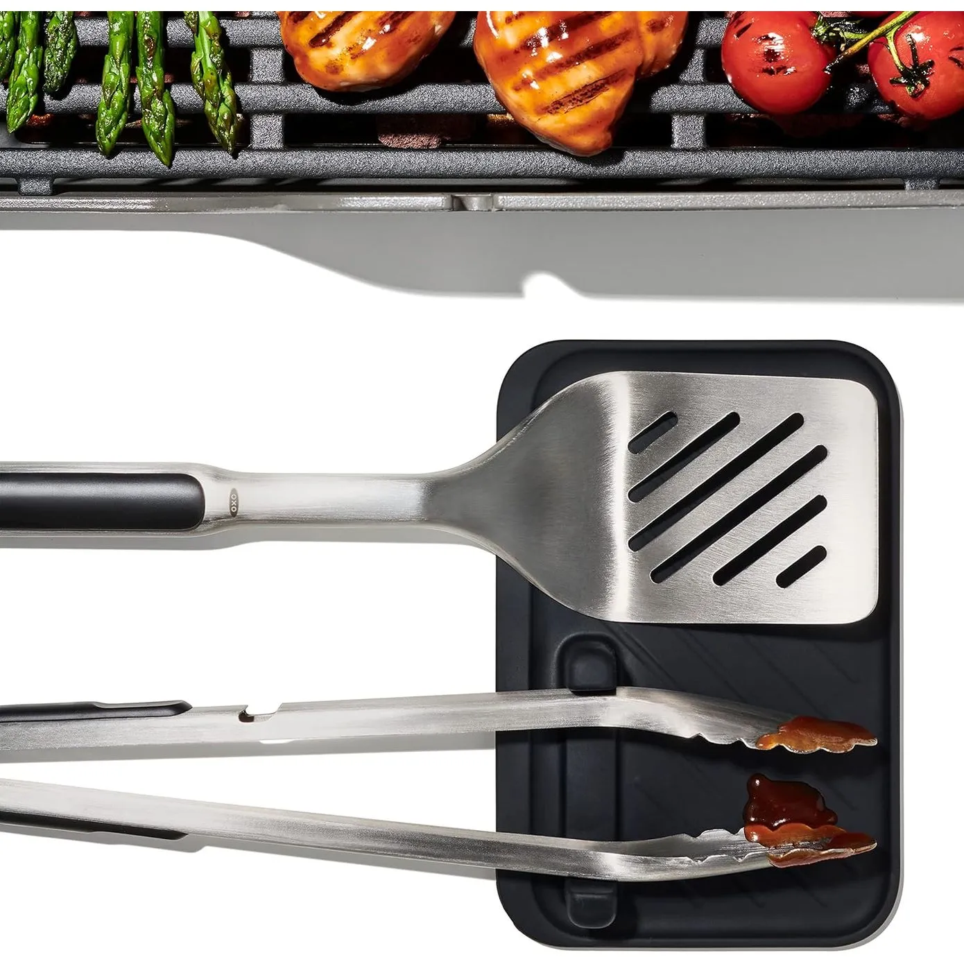 Oxo Good Grips 3-Piece Grilling Tool Set, Black Grey - Image 2