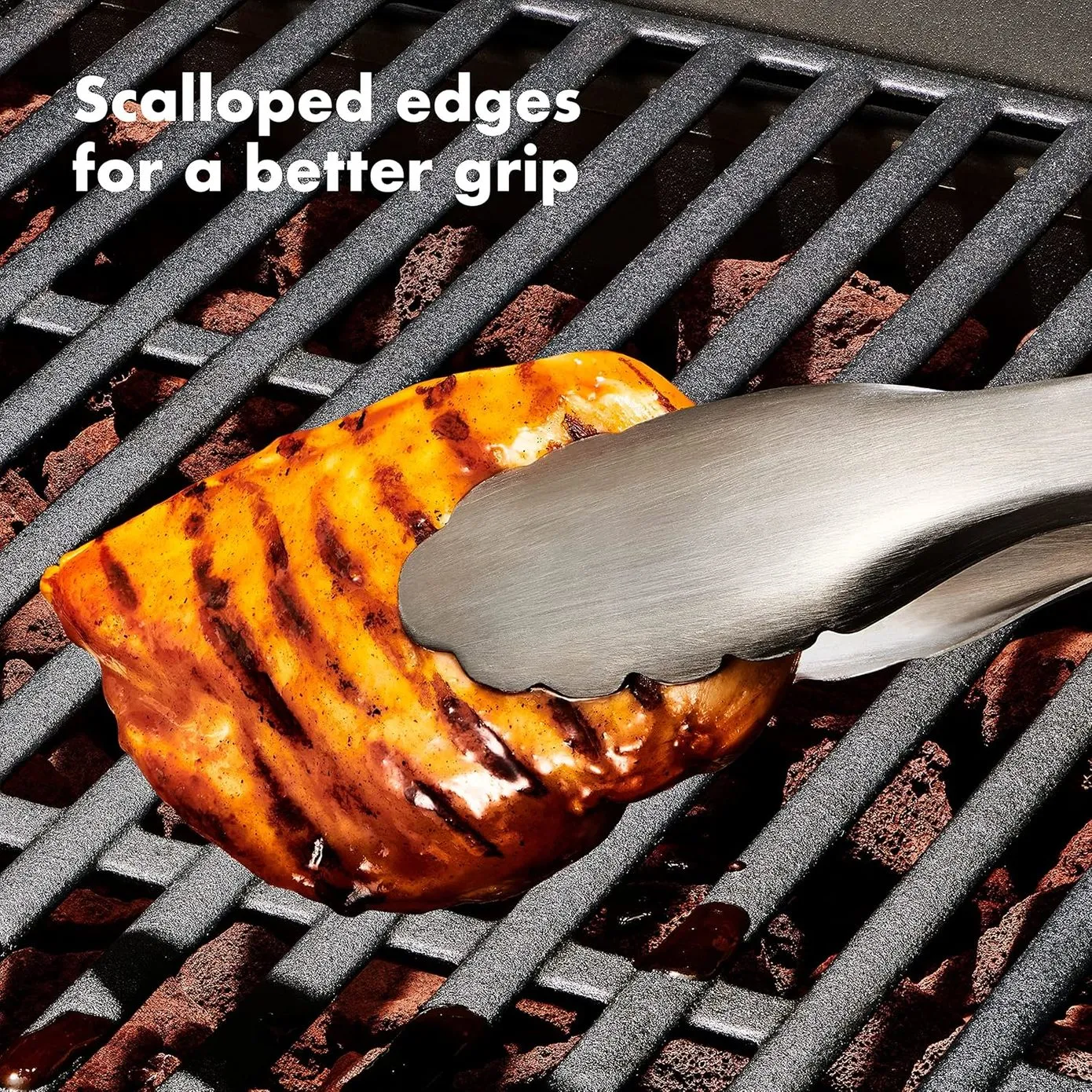 Oxo Good Grips 3-Piece Grilling Tool Set, Black Grey - Image 6