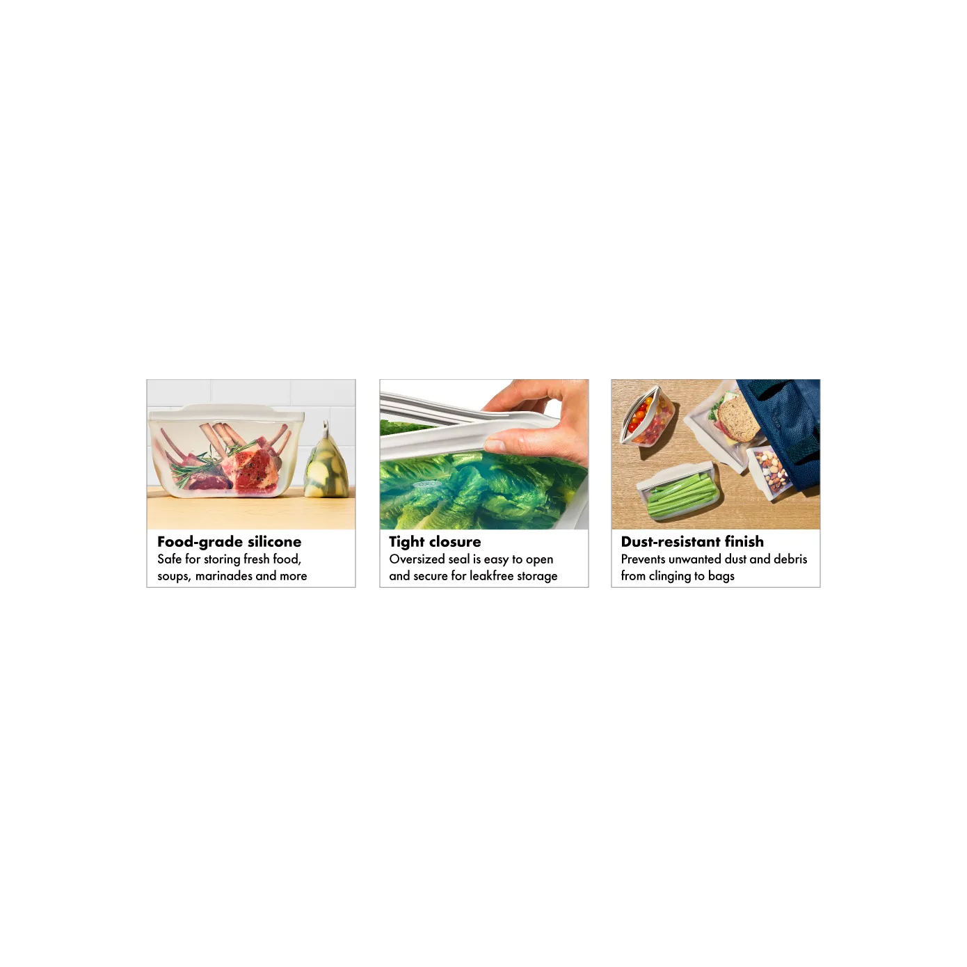 Oxo Good Grips Reusable Silicone Bag, Clear - Image 13