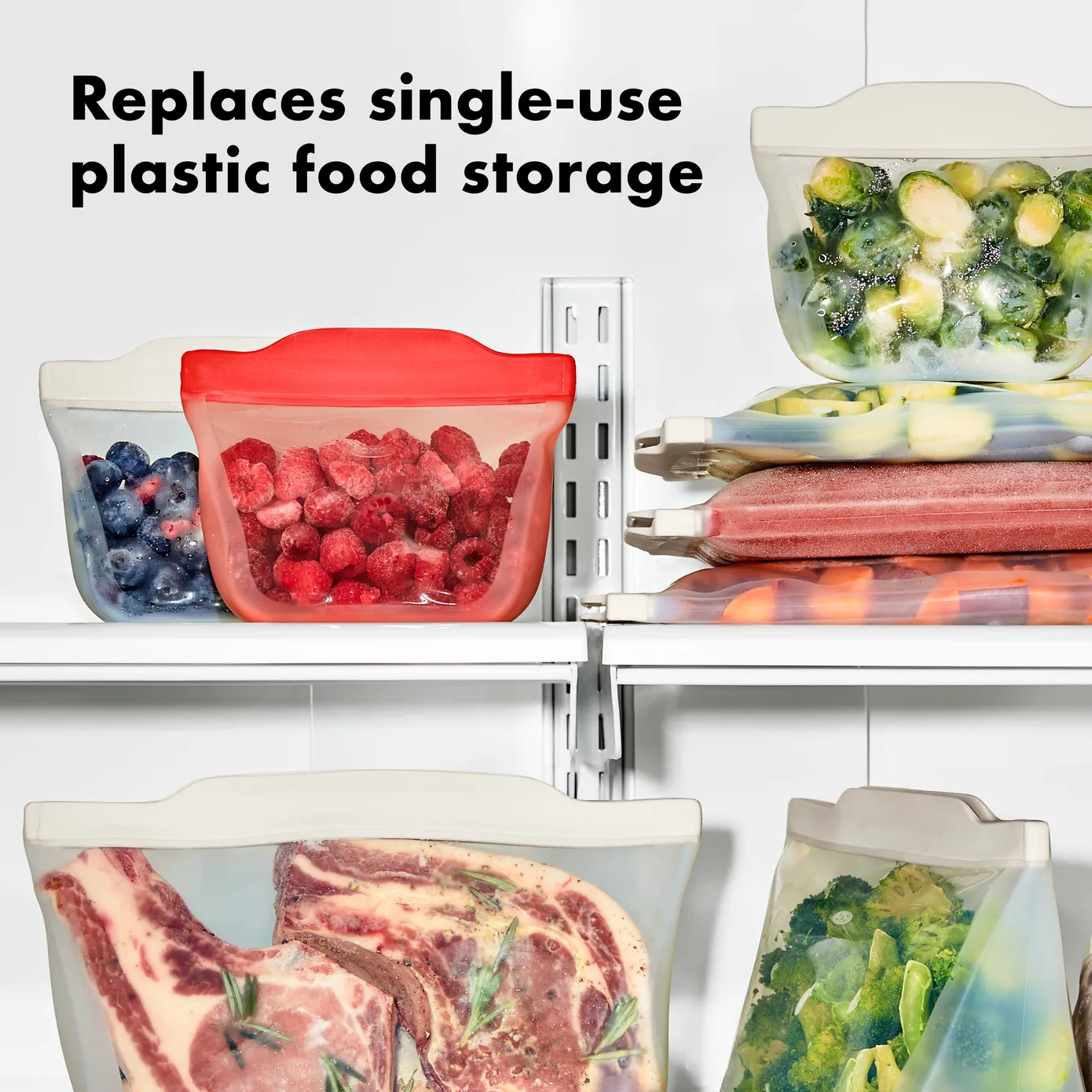 Oxo Good Grips Reusable Silicone Bag, Clear - Image 4
