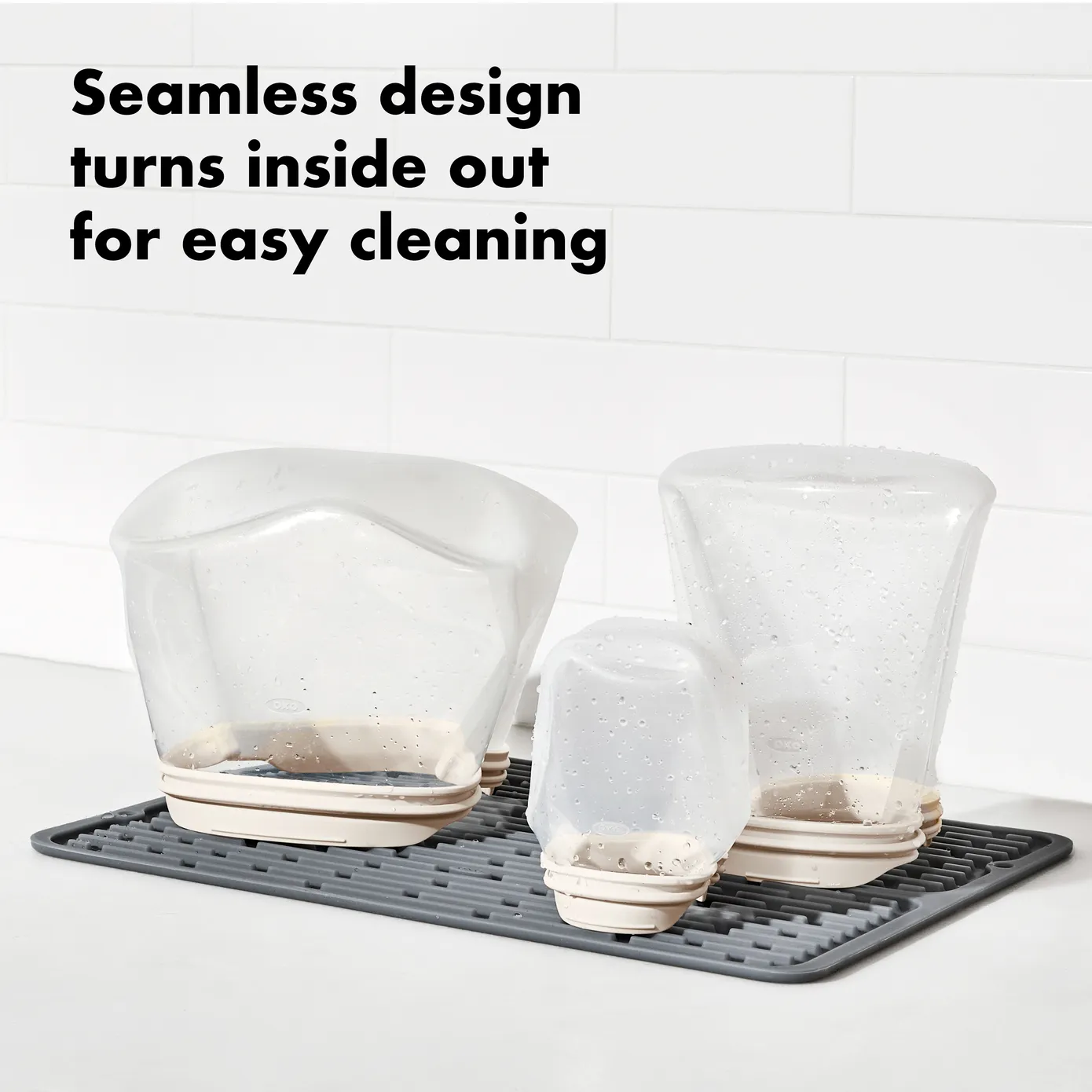 Oxo Good Grips Reusable Silicone Bag, Clear - Image 6