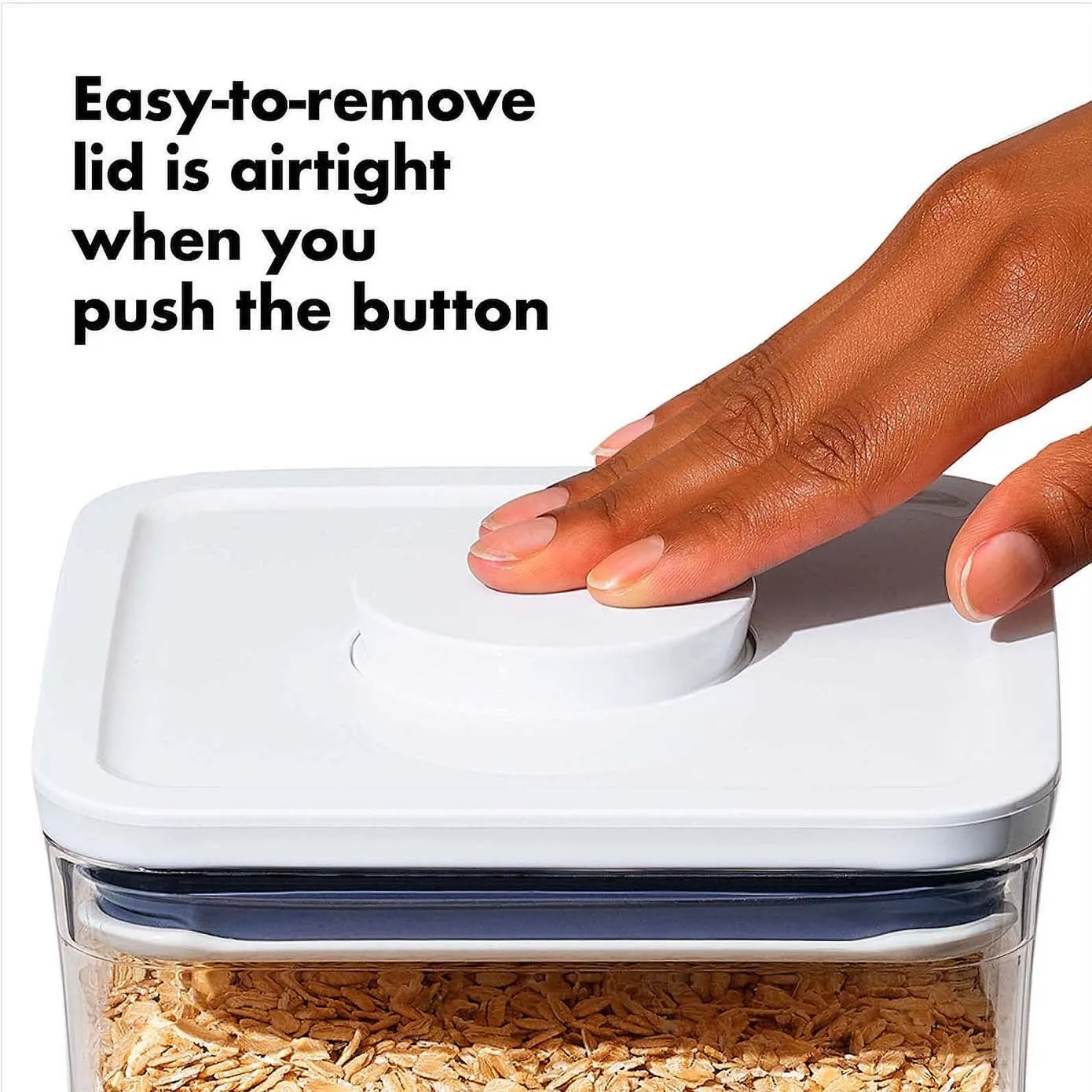 Oxo POP Container Medium Square Short, Rectangle,2.7L, White - Image 5