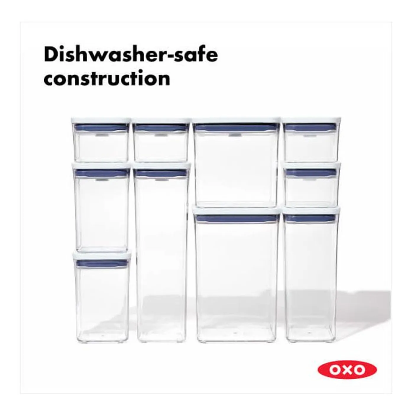 Oxo POP Container Medium Square Short, Rectangle,2.7L, White - Image 7