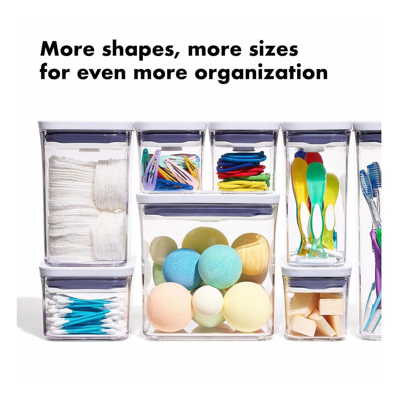 Oxo POP Container Medium Square Short, Rectangle,2.7L, White - Image 8