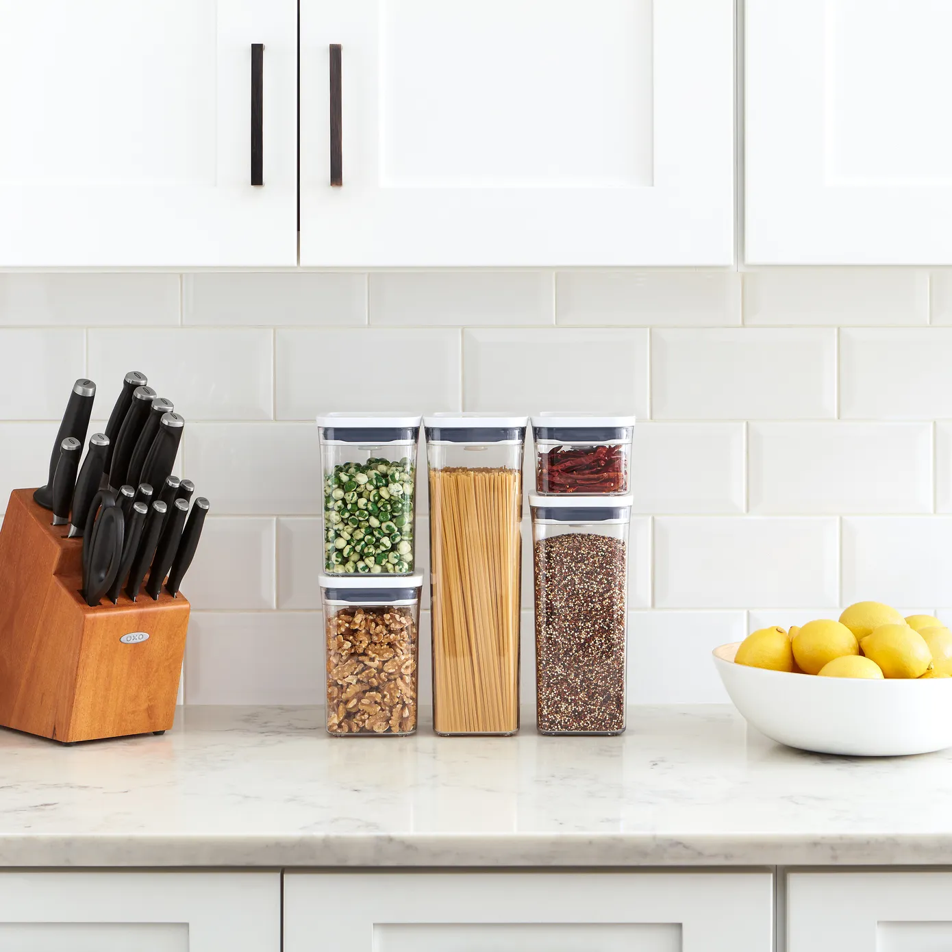 Oxo POP Container Set, 5 Piece, White - Image 3