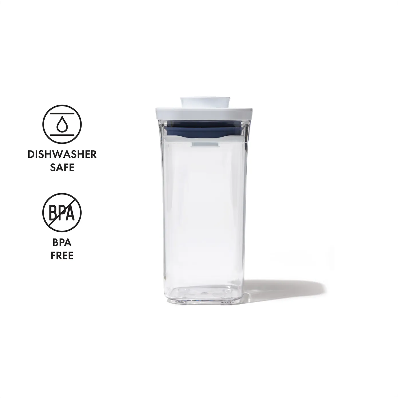 Oxo Square Short POP Container, Small 0.5L, White - Image 4