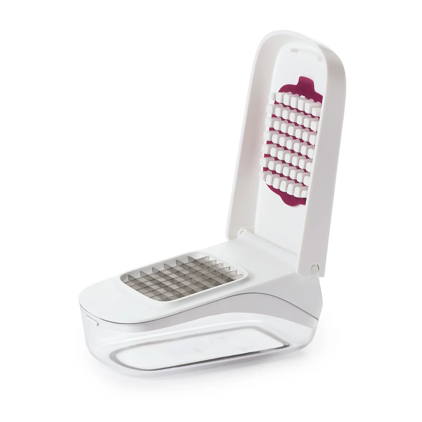 Oxo Vegetable Chopper with Easy-Pour Opening, 3.7cmx11.3cmx5.2cm, White Black