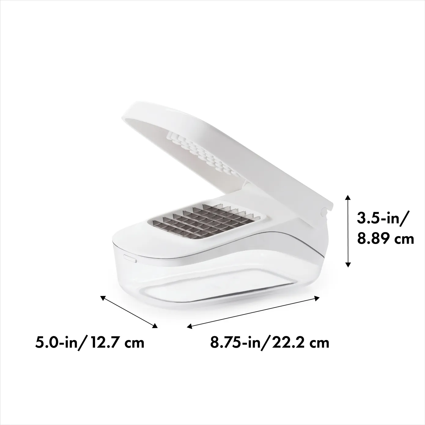 Oxo Vegetable Chopper with Easy-Pour Opening, 3.7cmx11.3cmx5.2cm, White Black - Image 2