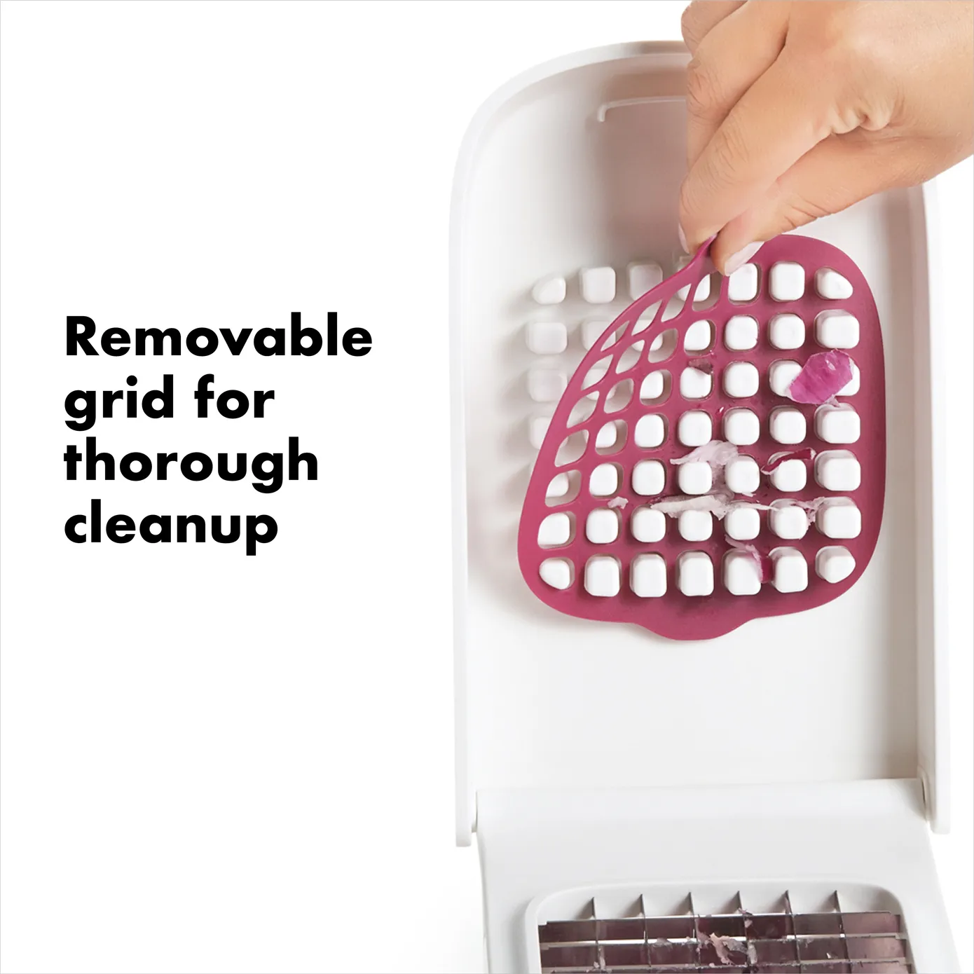 Oxo Vegetable Chopper with Easy-Pour Opening, 3.7cmx11.3cmx5.2cm, White Black - Image 5