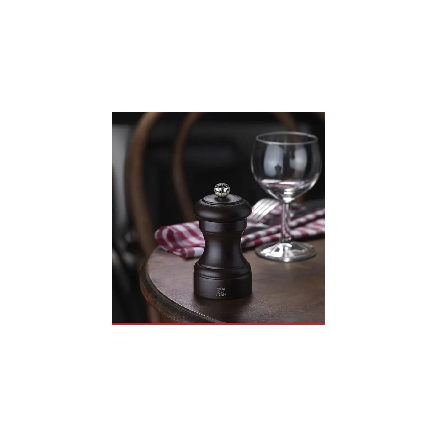 Peugeot Bistro 2 Piece Salt and Pepper Grinder, 10cm, Chocolate Wood - Image 3