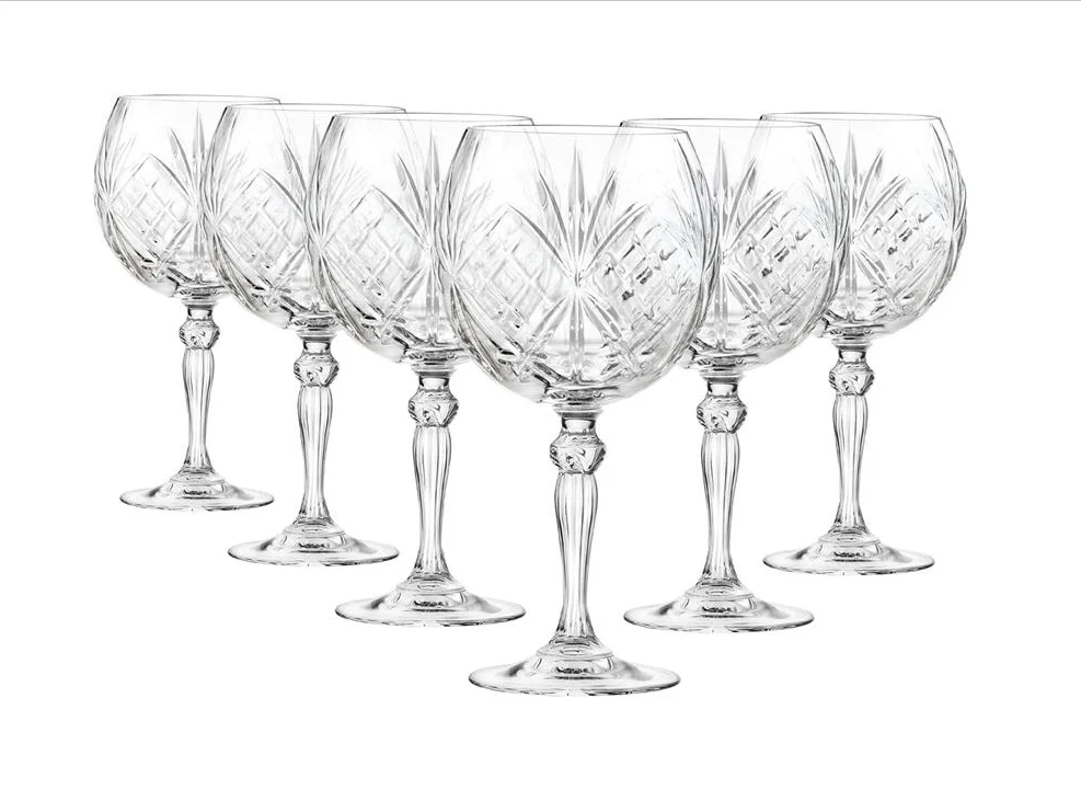 RCR Melodia 6-Piece Balloon Wine Glass Set, 650ml, Clear - Image 2
