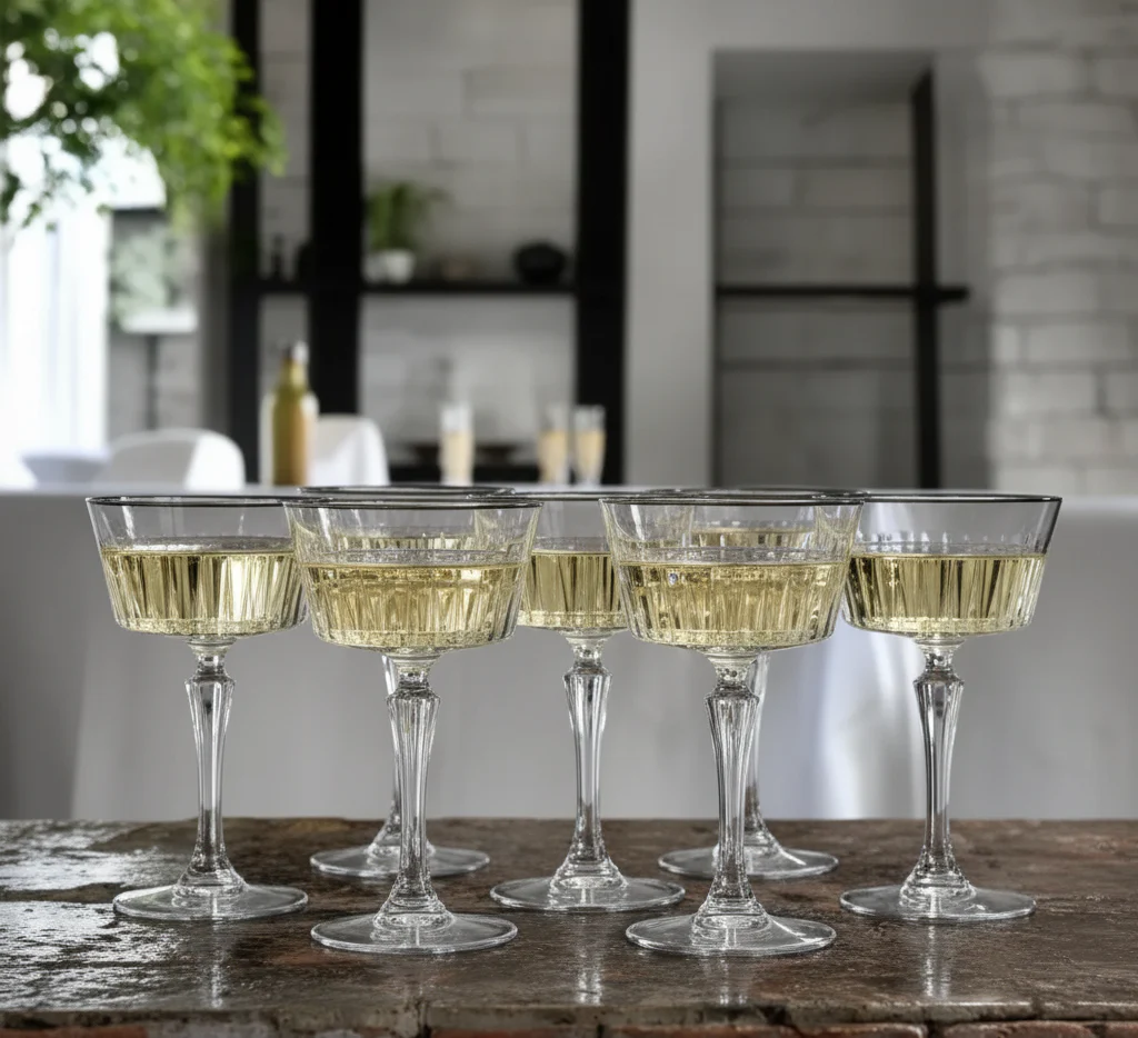 Rcr Timeless 6-Piece Champagne Glass Set, 260ml, Clear