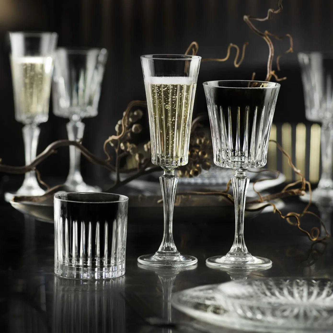 Rcr Timeless 6-Piece Crystal Glass Fluted Wine Glasses, 238ml, Clear - Image 4