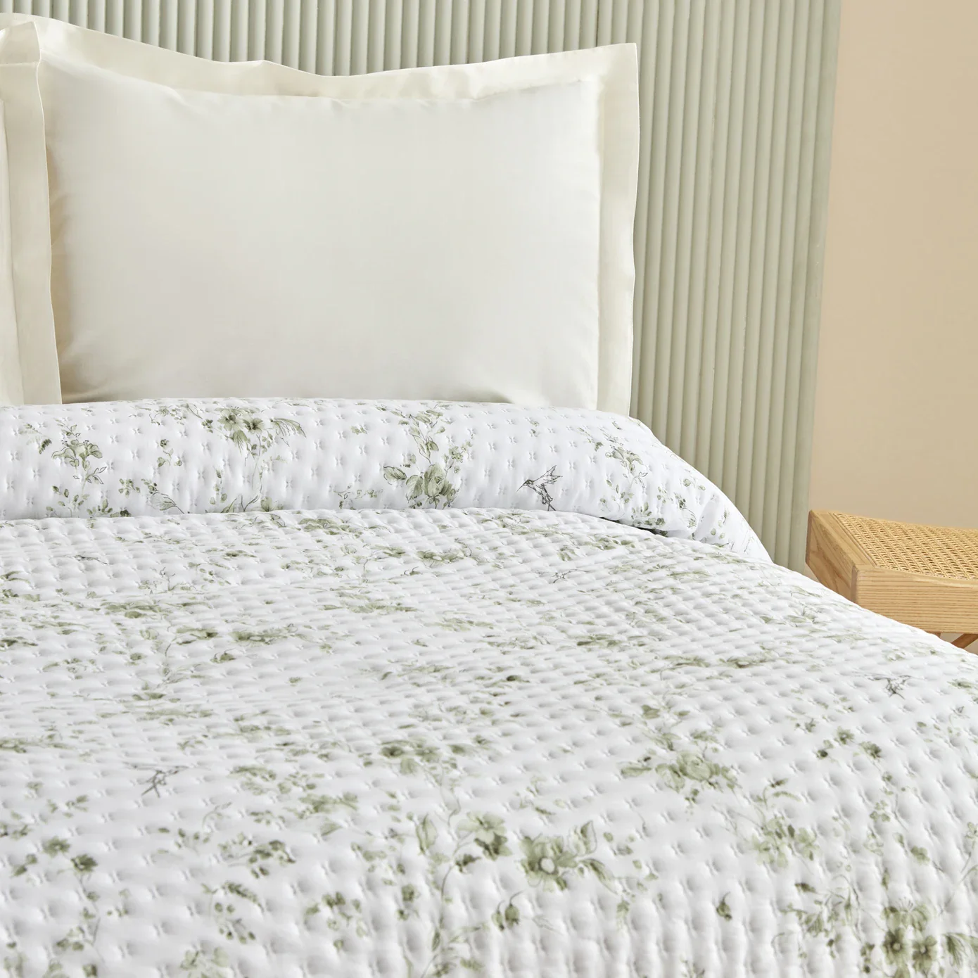 Sarah Anderson Marisa Bedspread, Double, Green - Image 4