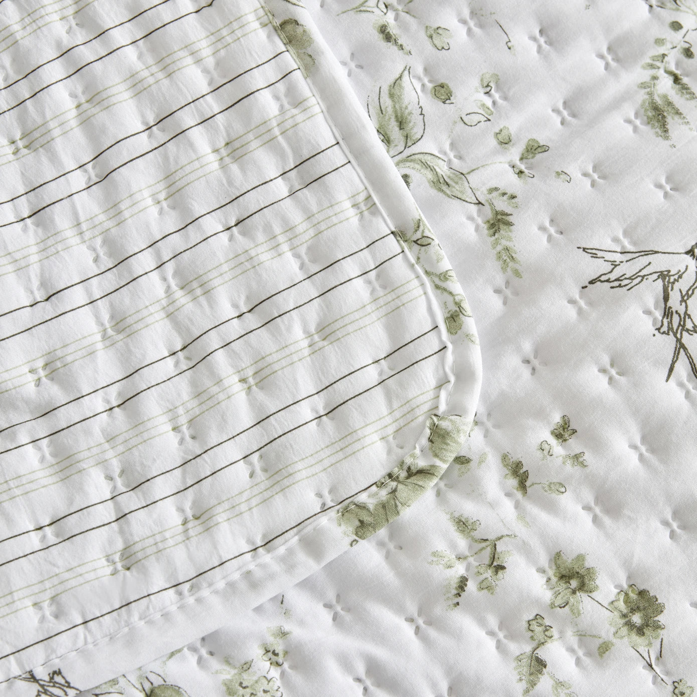 Sarah Anderson Marisa Bedspread, Double, Green - Image 7