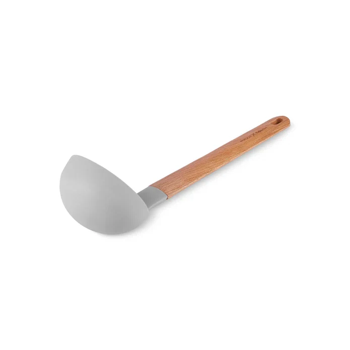 Karaca x Refika Wooden Handle Silicone Ladle, Gray - Image 4