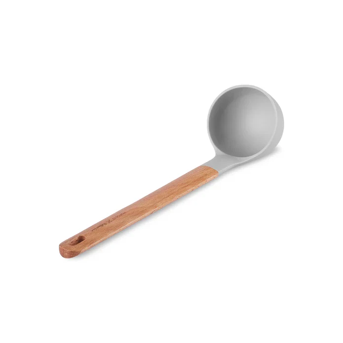 Karaca x Refika Wooden Handle Silicone Ladle, Gray - Image 7