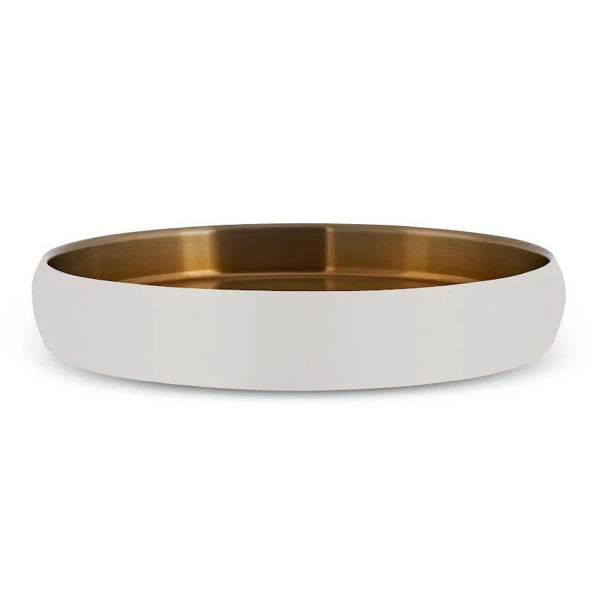Karaca Streamline Sunrise Decorative Tray, 36cm, White - Image 2