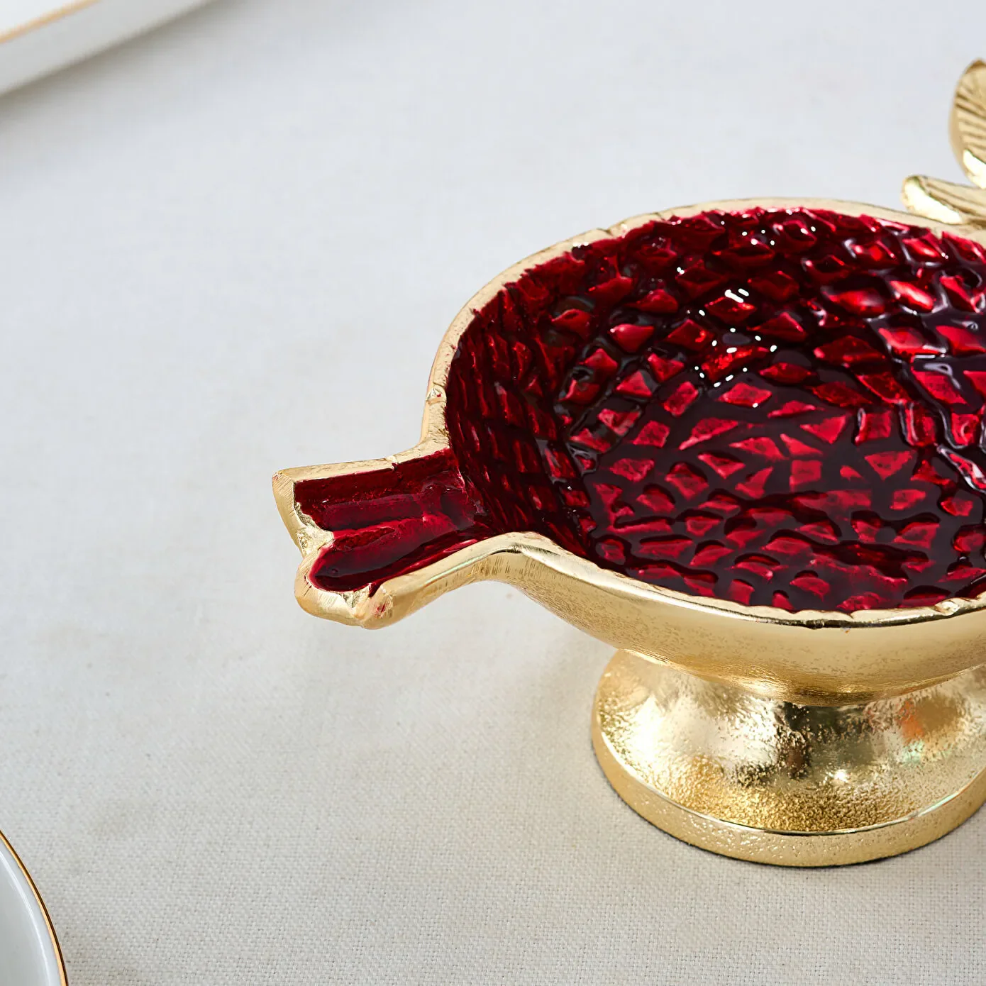 Karaca Tina Decorative Snack Bowl, 23x13cm, Gold - Image 3