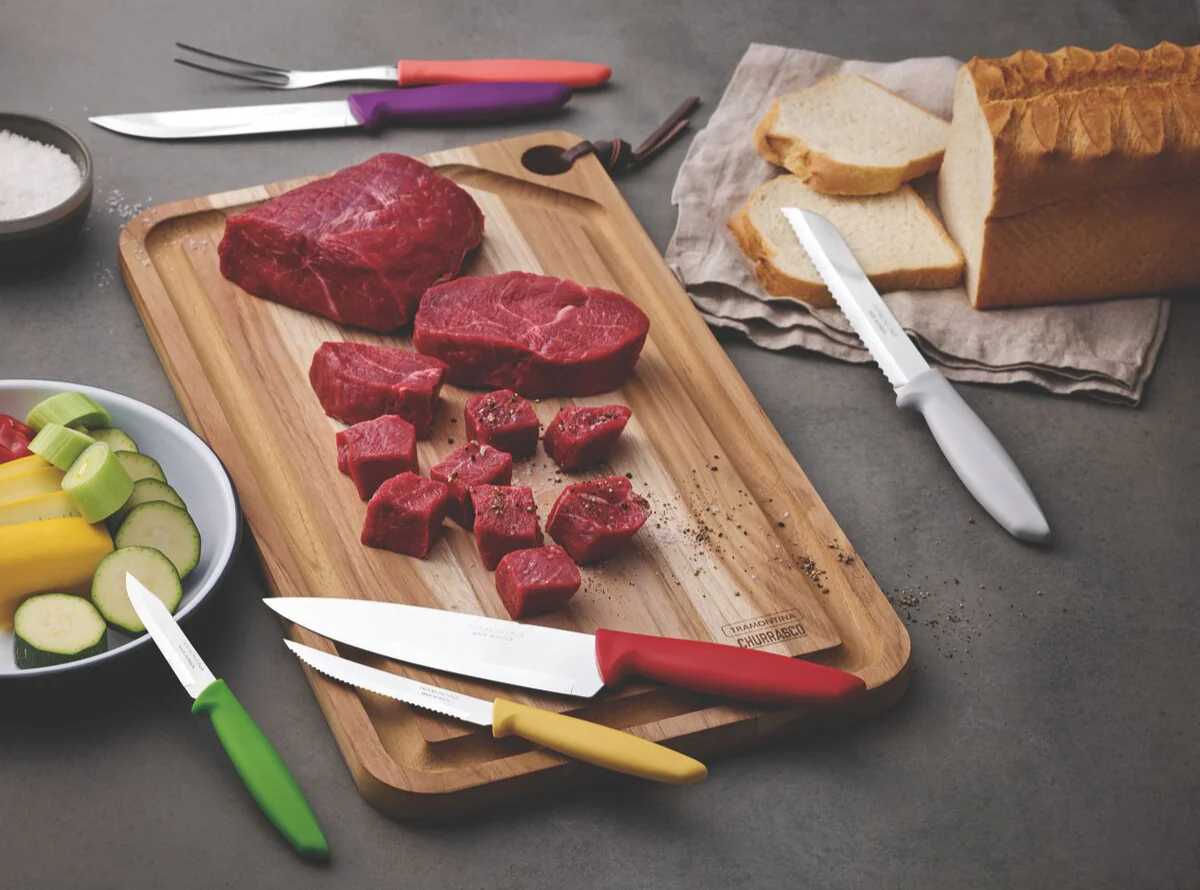 Tramontina 6-Piece Stainless Steel Kitchen Knife Set, Multi - Image 2