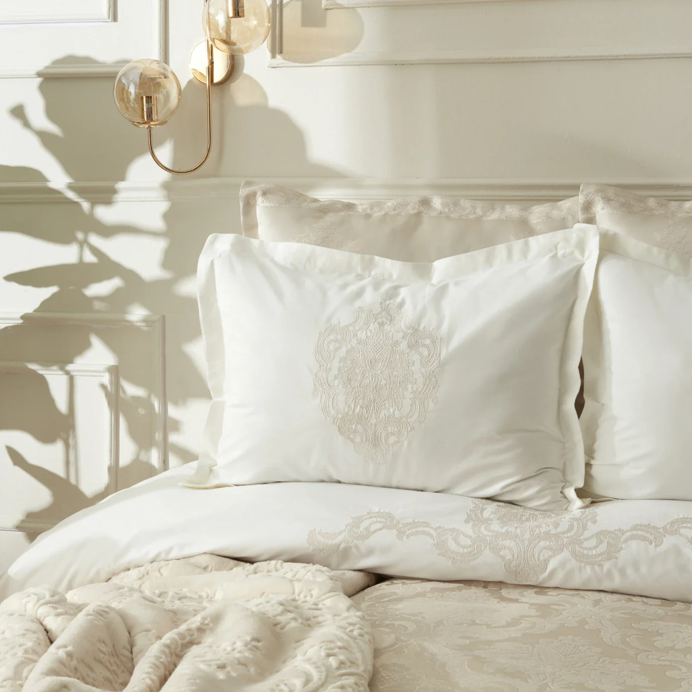 Karaca Home Tugba 8-Piece Bedding Set, Double, Gold - Image 3
