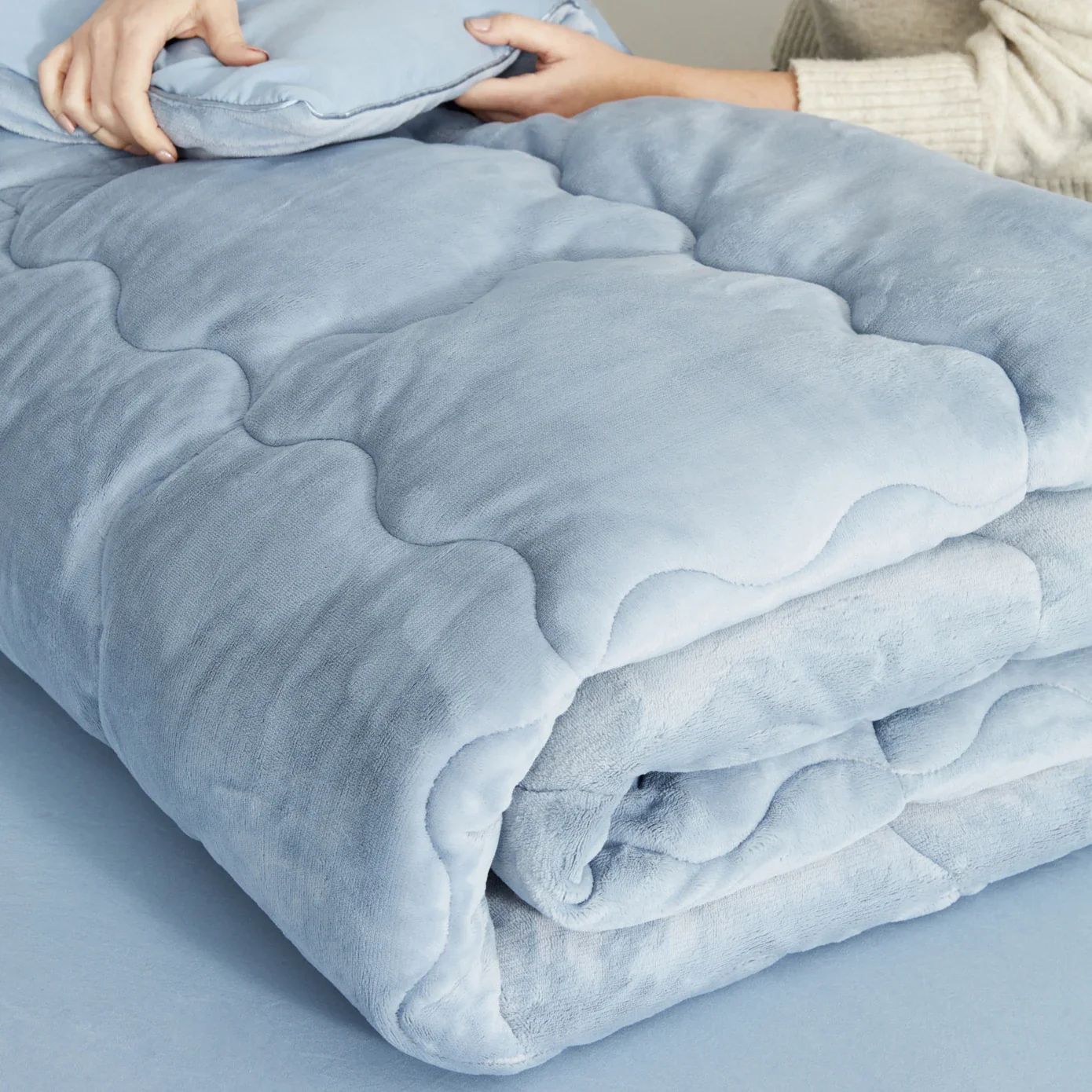 Karaca Home Viny Soft Dream Comfort Bedding Set Old, Double, Indigo - Image 12