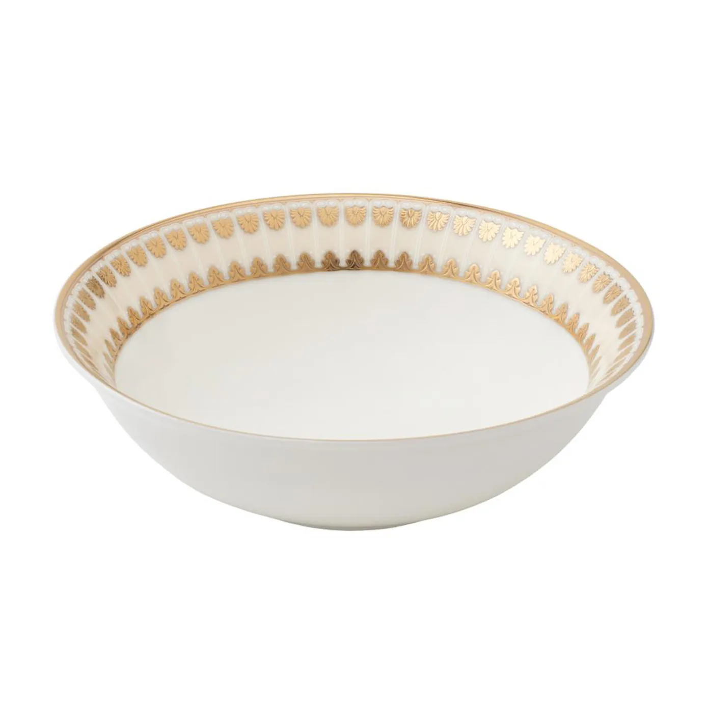 Weimar Joanna Of Bavaria 63-Piece Fine Bone China Dinner Set for 12 People, White Gold - Image 8