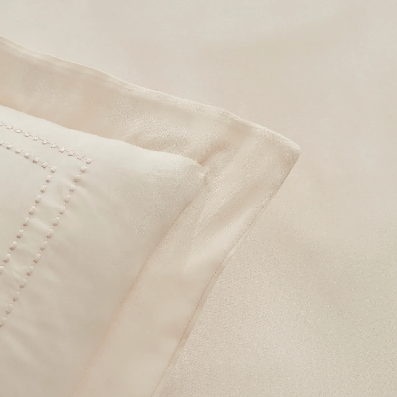 Karaca Home White Collection Felves 100% Turkish Cotton Duvet Cover Set, King Size, Beige - Image 5