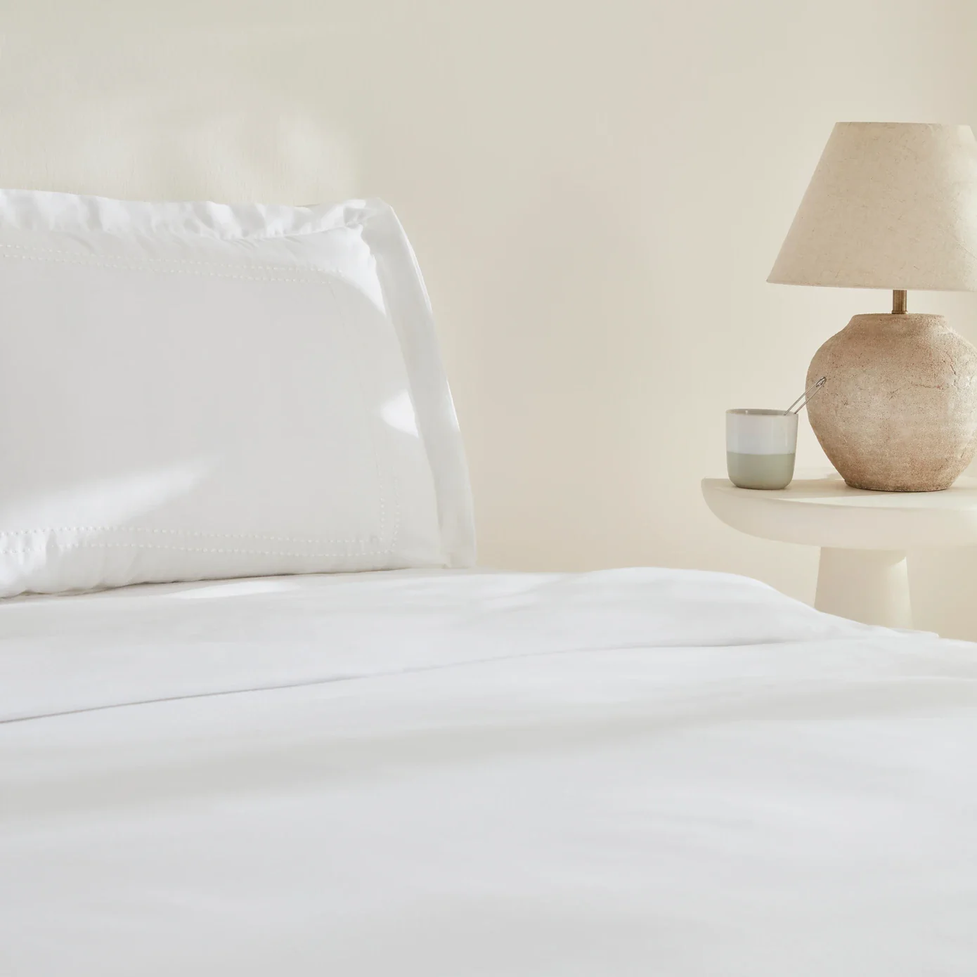 Karaca Home White Collection Felves 100% Turkish Cotton Duvet Cover Set, Double, White - Image 3
