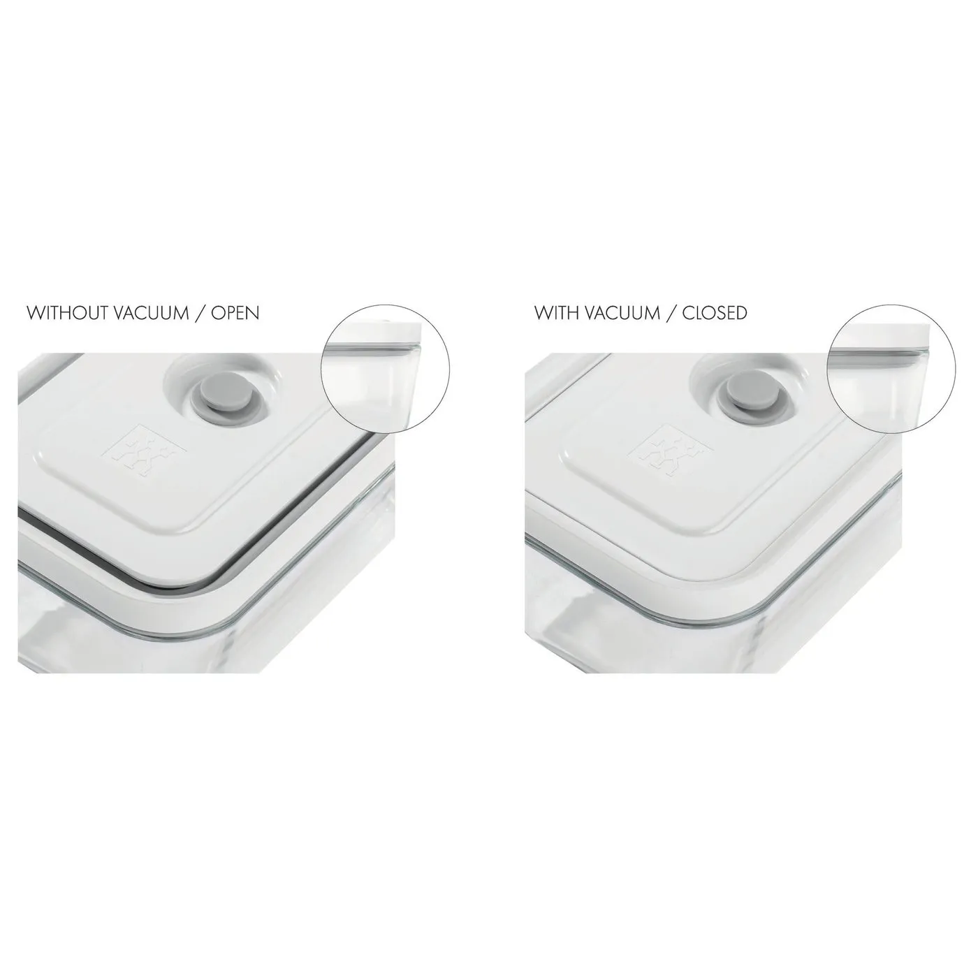 Zwilling Fresh & Save 3 Piece Vacuum Storage Container Set, White - Image 13