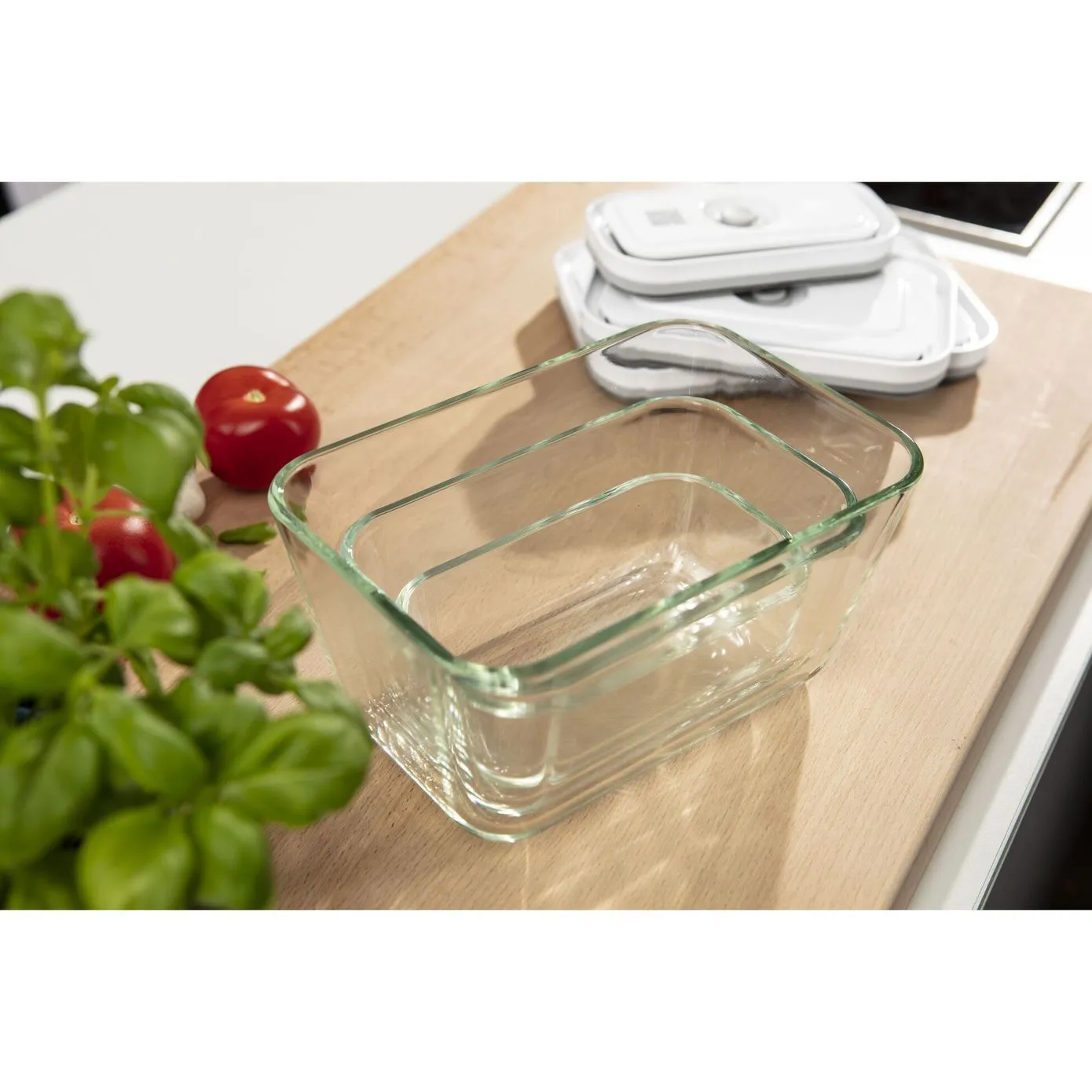 Zwilling Fresh & Save 3 Piece Vacuum Storage Container Set, White - Image 6