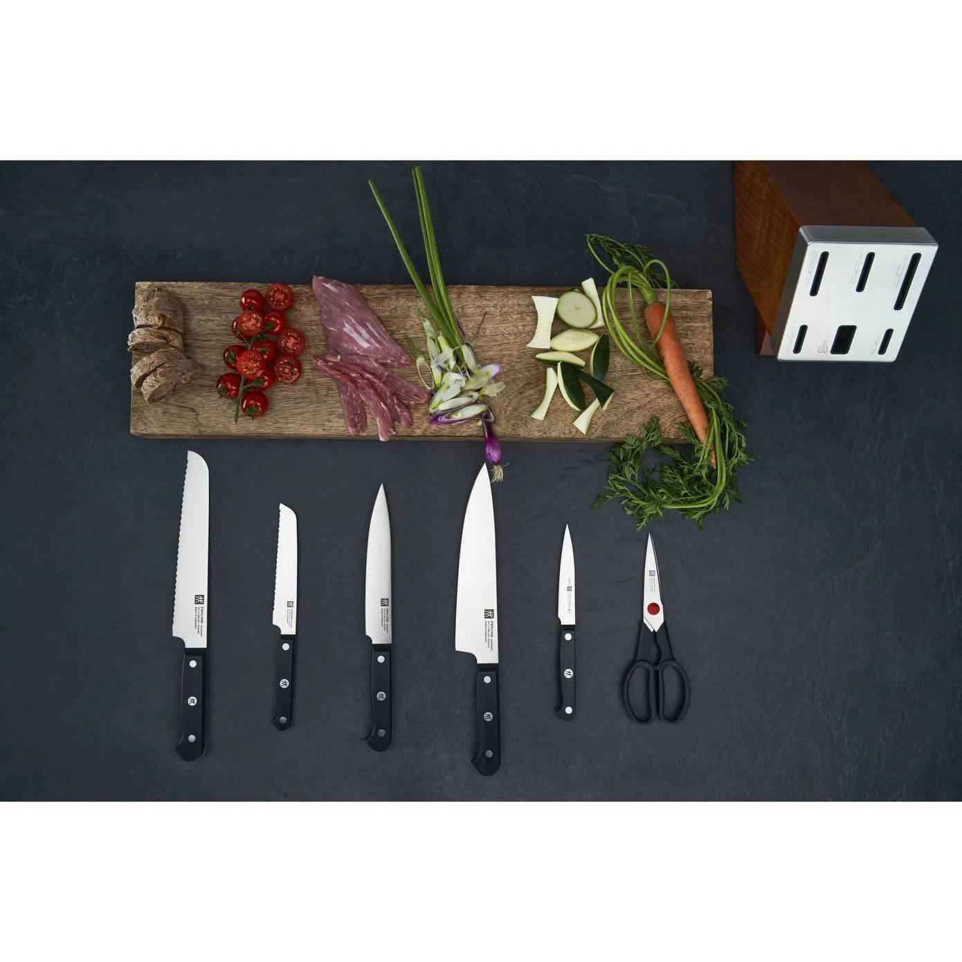 Zwilling Gourmet 7 Piece Knife Block Set with KiS technology, Black - Image 3